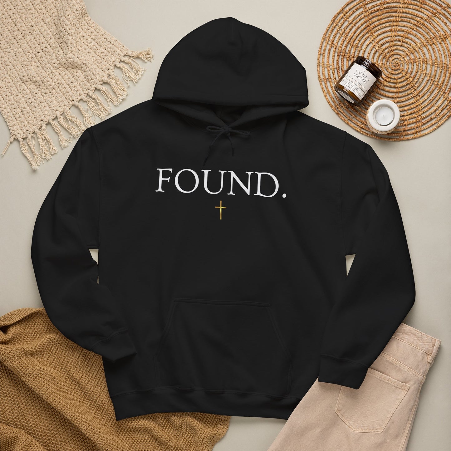 Found. Christian Hoodie — "For the Son of Man...to save the lost" Luke 19:10 Faith Pullover