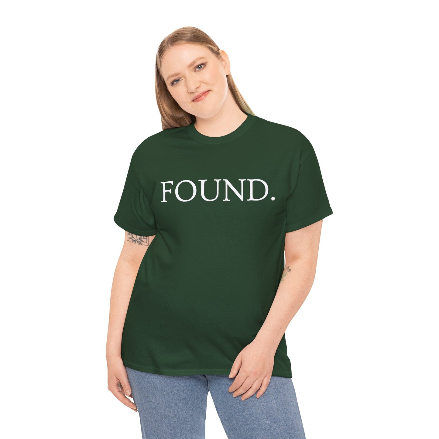 FOUND. Christian T-Shirt — Luke 19:10 Scripture Tee