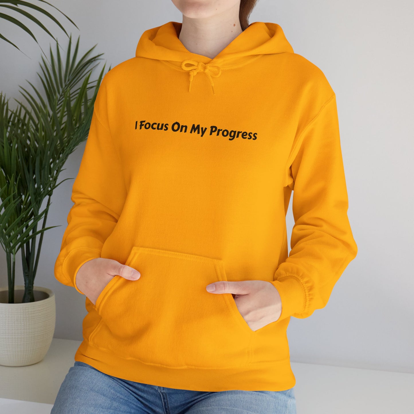 I Focus On My Progress Unisex Heavy Blend™ Hooded Sweatshirt