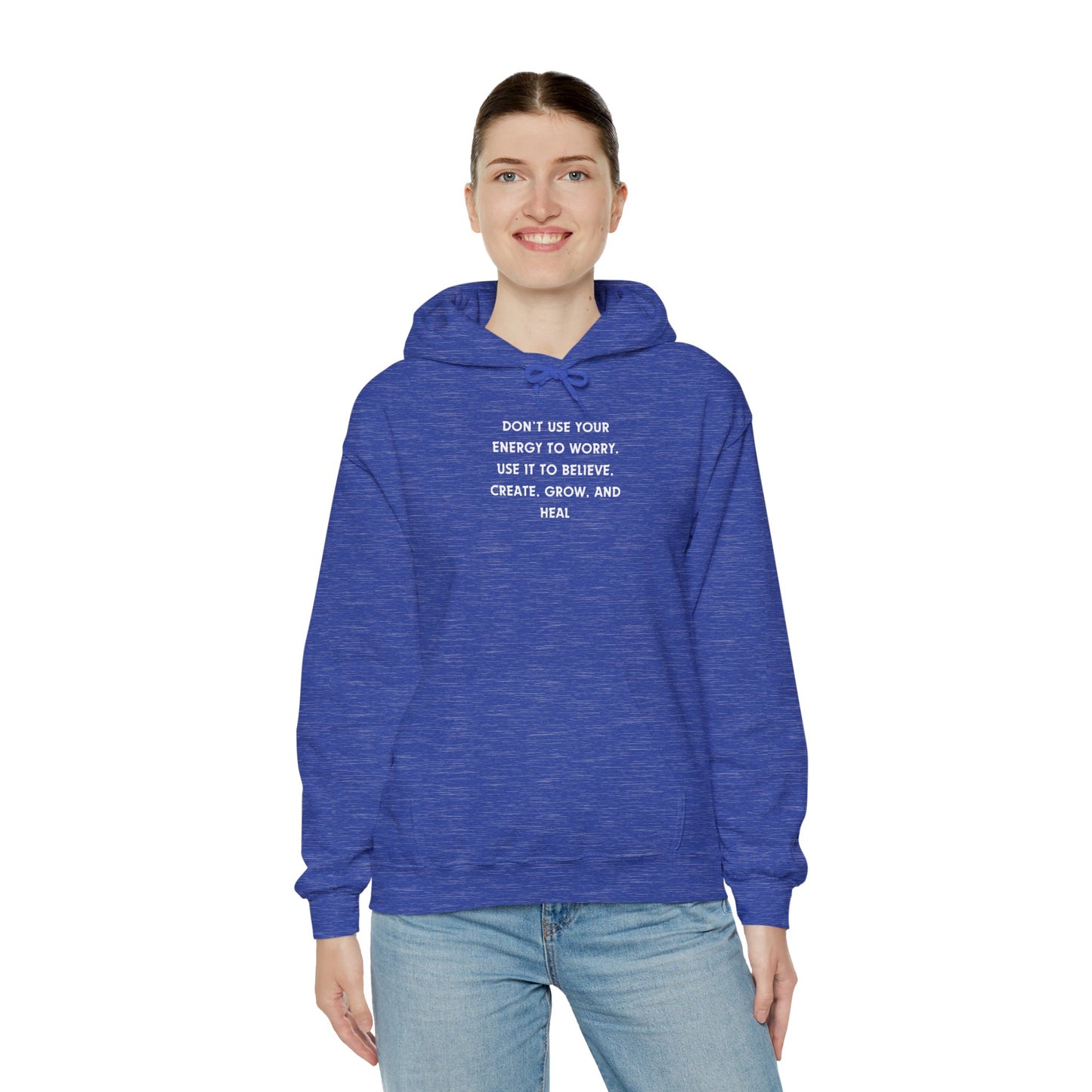 Don't Use Your Energy to Worry Unisex Heavy Blend™ Hooded Sweatshirt