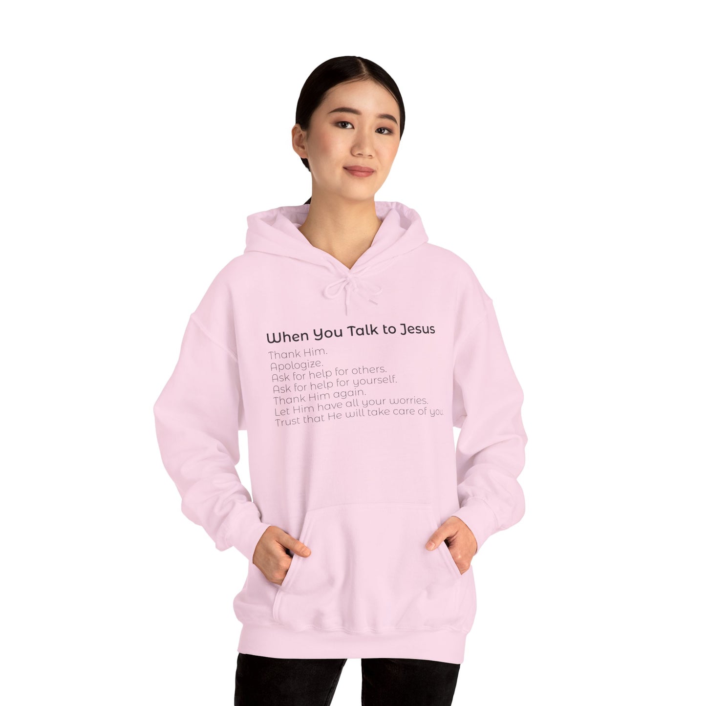 When You Talk To Jesus Unisex Heavy Blend™ Hooded Sweatshirt