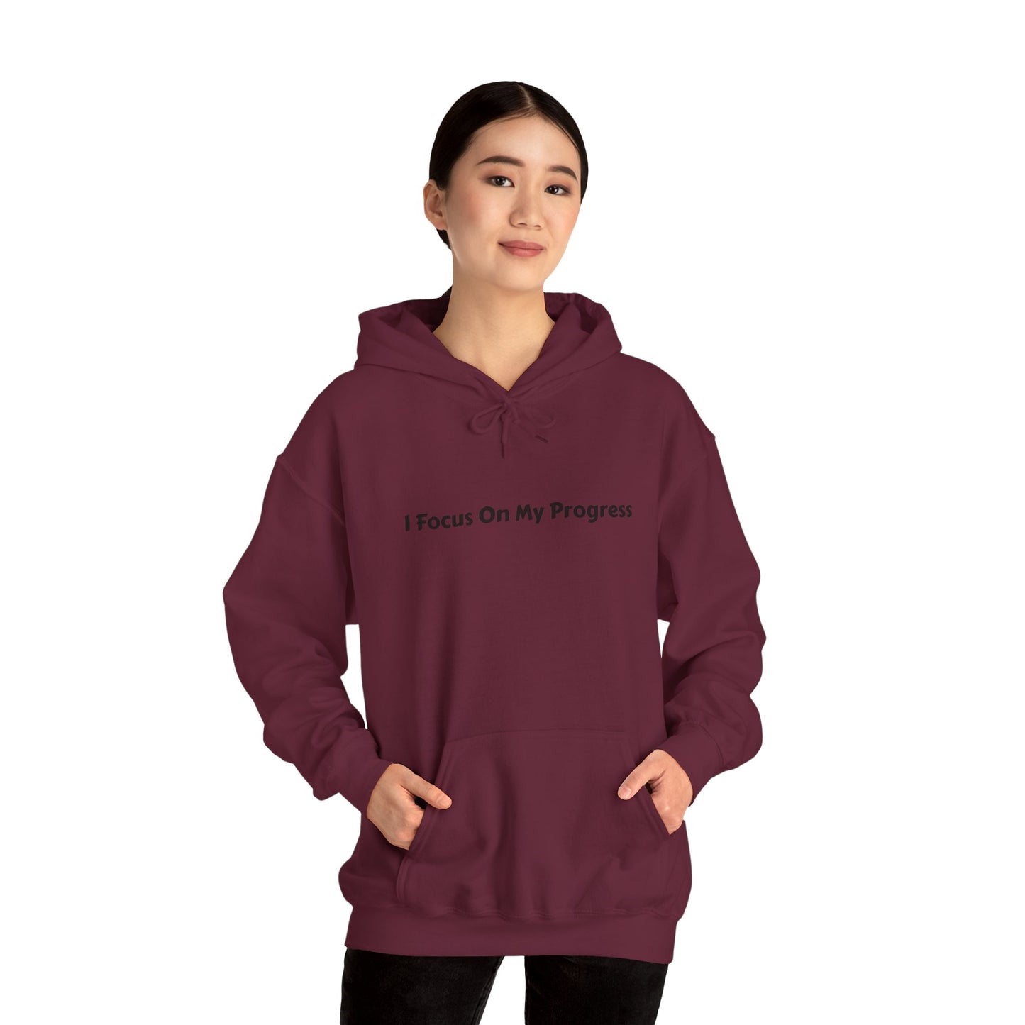 I Focus On My Progress Unisex Heavy Blend™ Hooded Sweatshirt