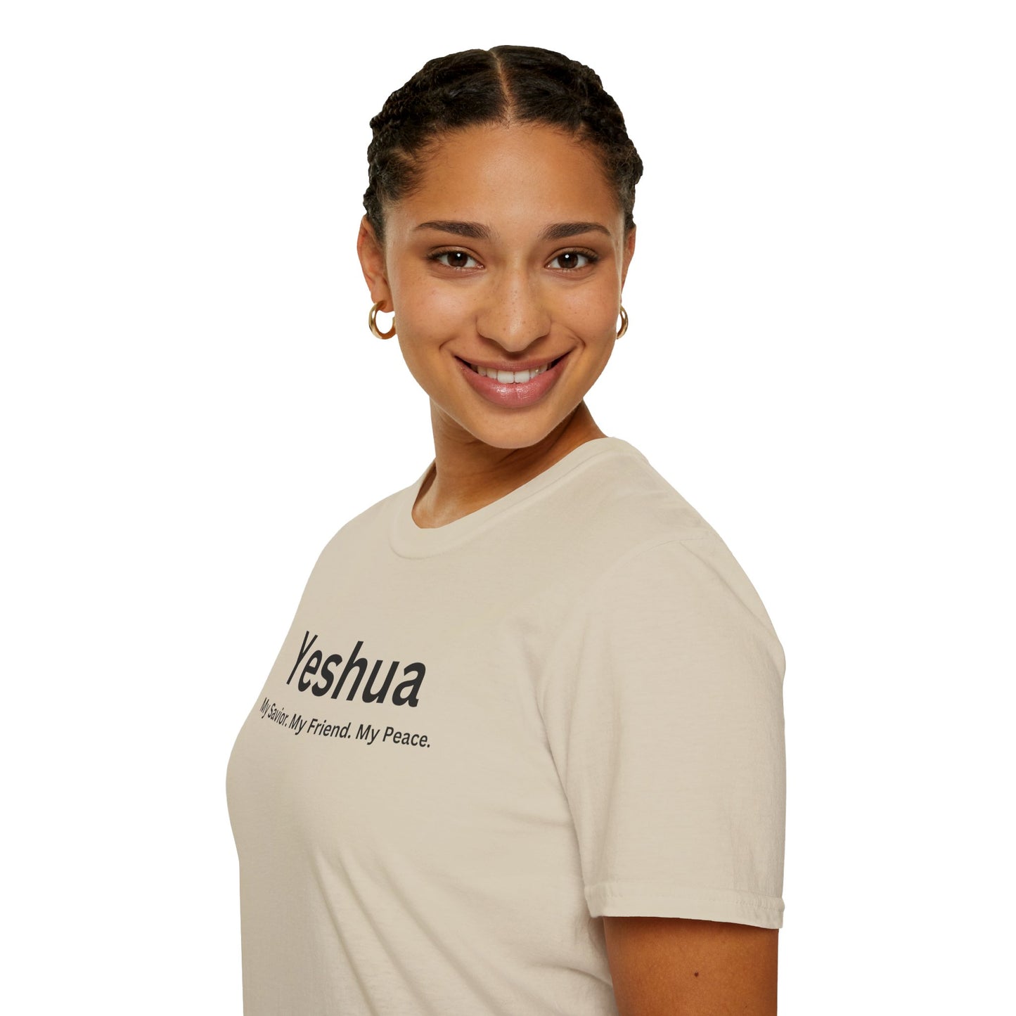 'Yeshua: My Savior. My Friend. My Peace.  Inspirational Unisex Softstyle T-Shirt