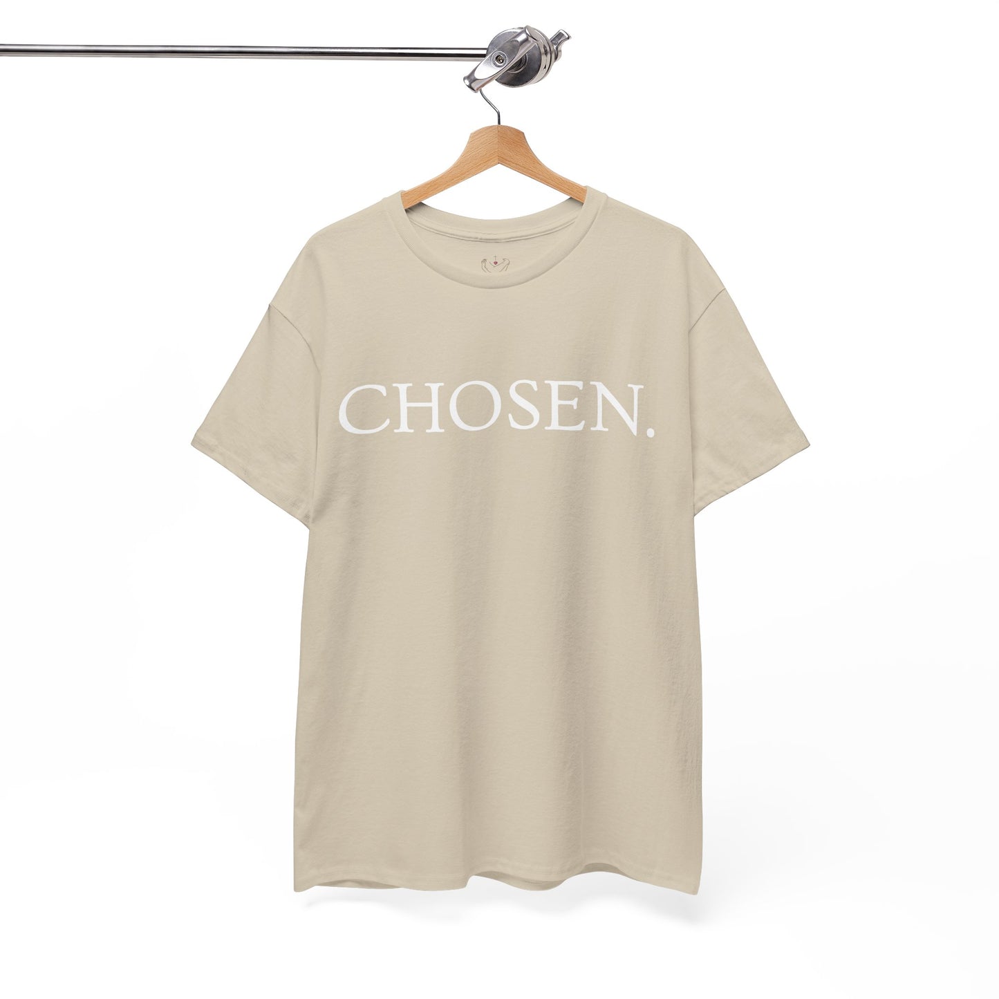 Chosen Christian T-Shirt — "CHOSEN." Front with 1 Peter 2:9 Back