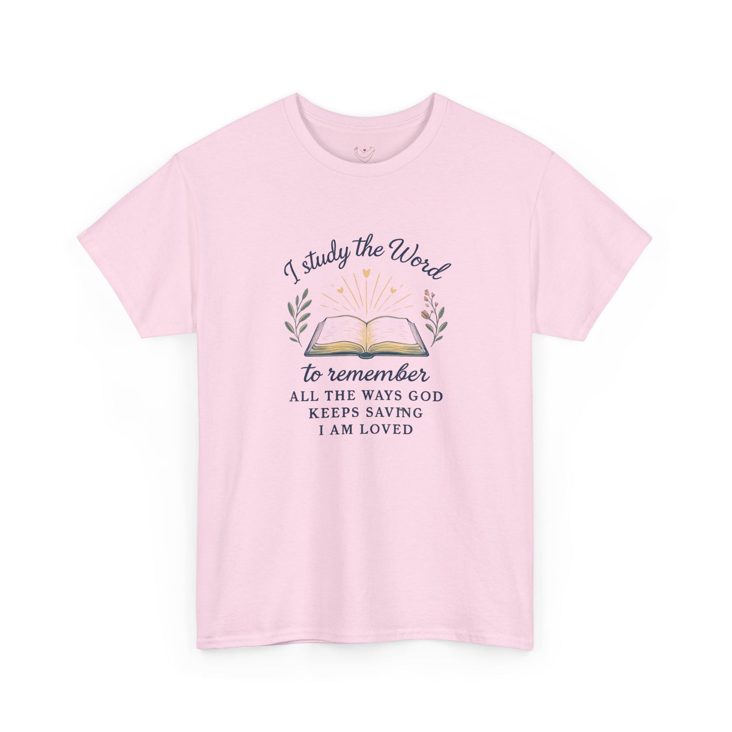 Christian Bible Study T-Shirt — "I Study the Word to Remember" Inspirational Tee