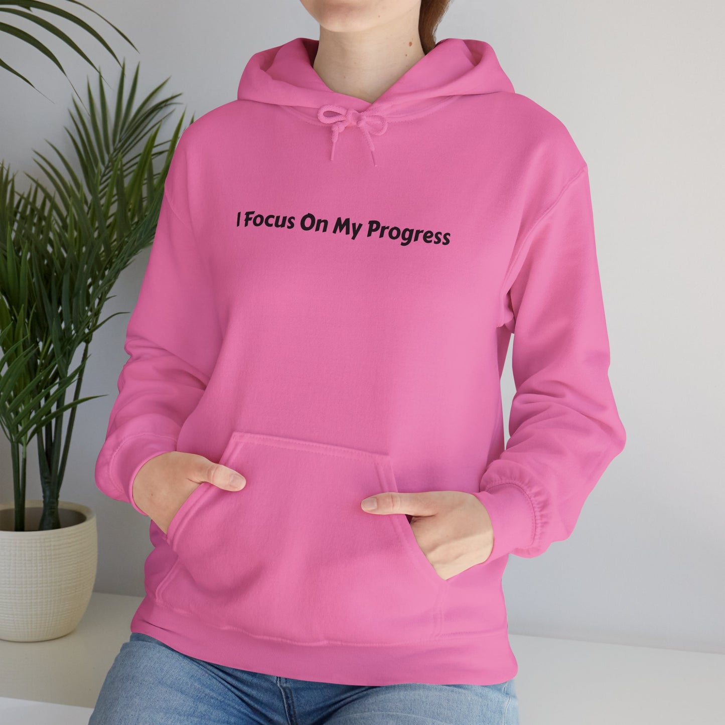 I Focus On My Progress Unisex Heavy Blend™ Hooded Sweatshirt