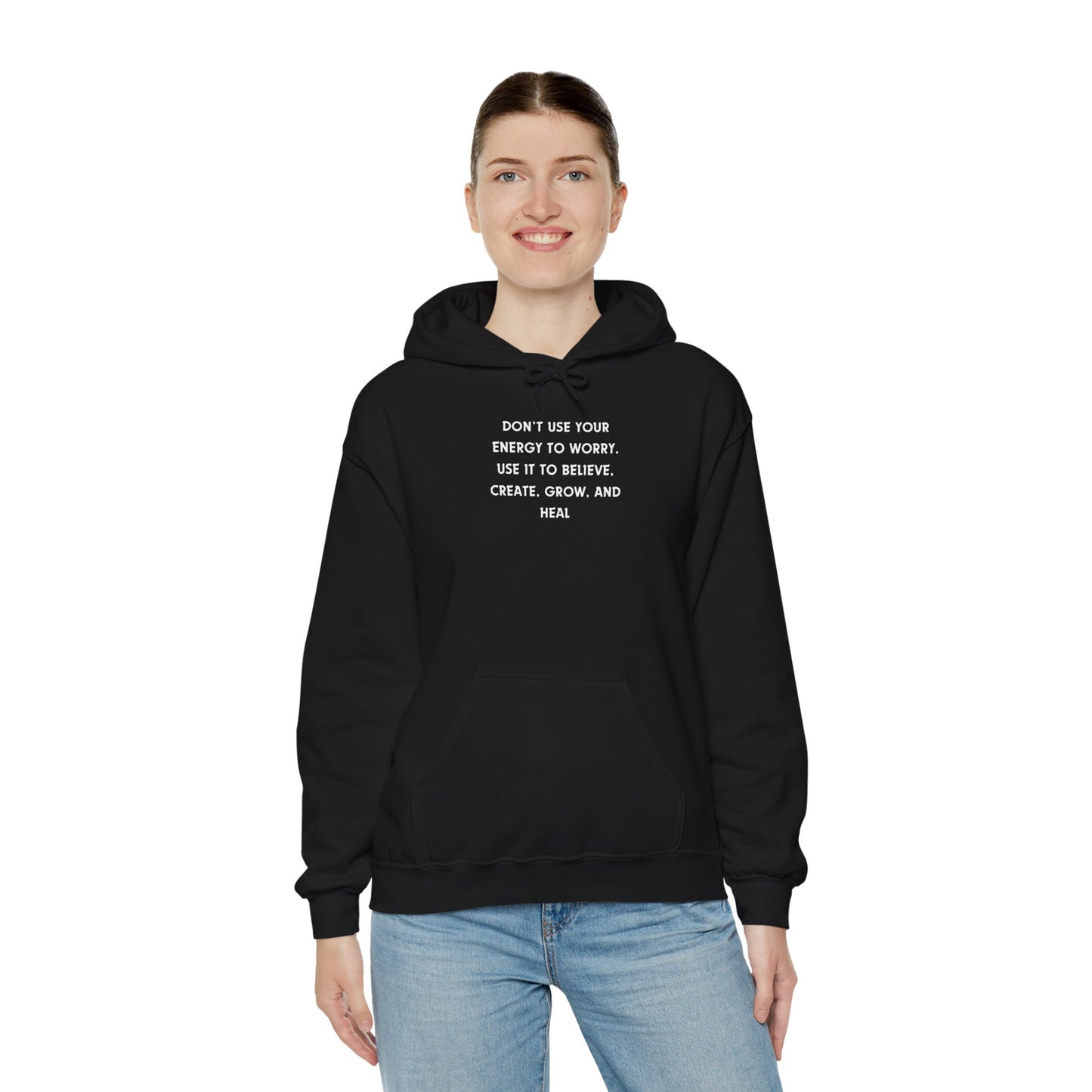 Don't Use Your Energy to Worry Unisex Heavy Blend™ Hooded Sweatshirt