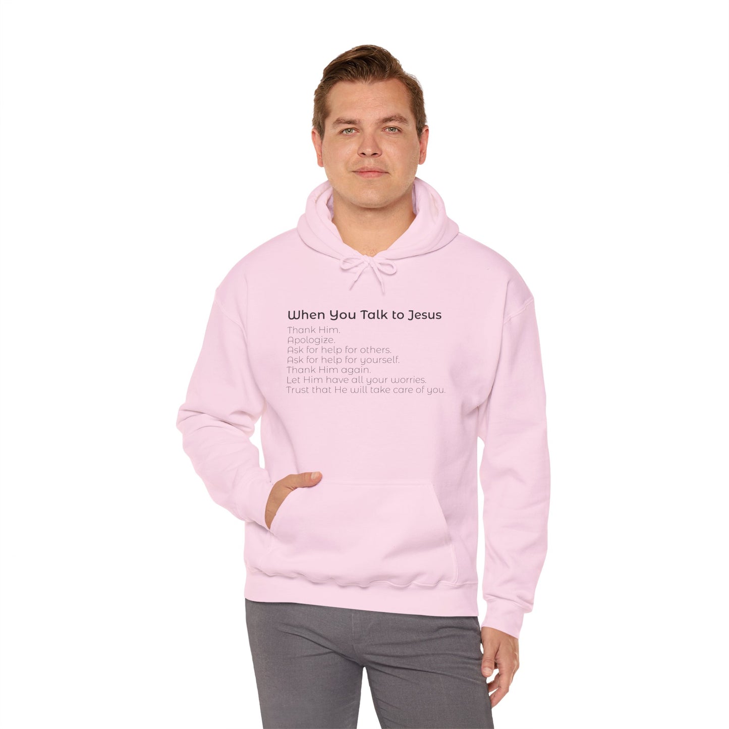 When You Talk To Jesus Unisex Heavy Blend™ Hooded Sweatshirt