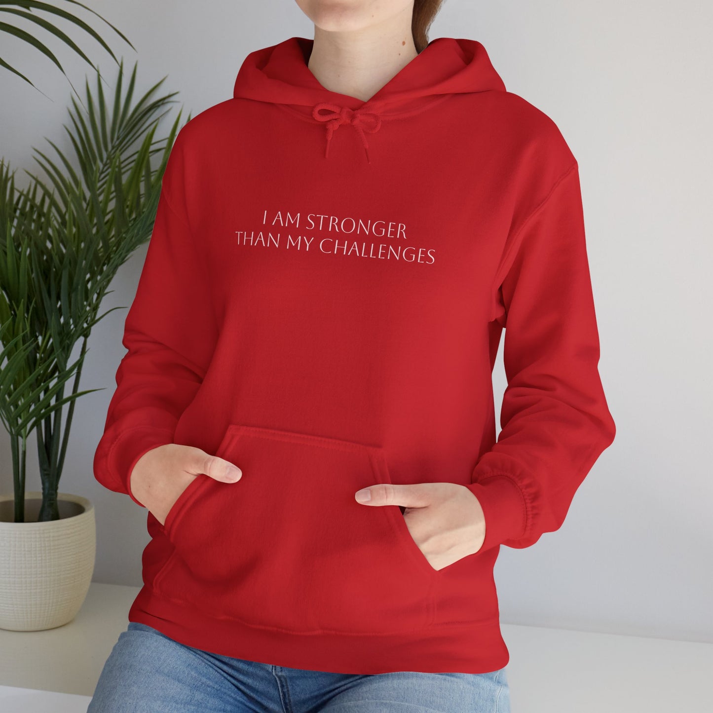 I Am Stronger Than My Challenges Unisex Heavy Blend™ Hooded Sweatshirt