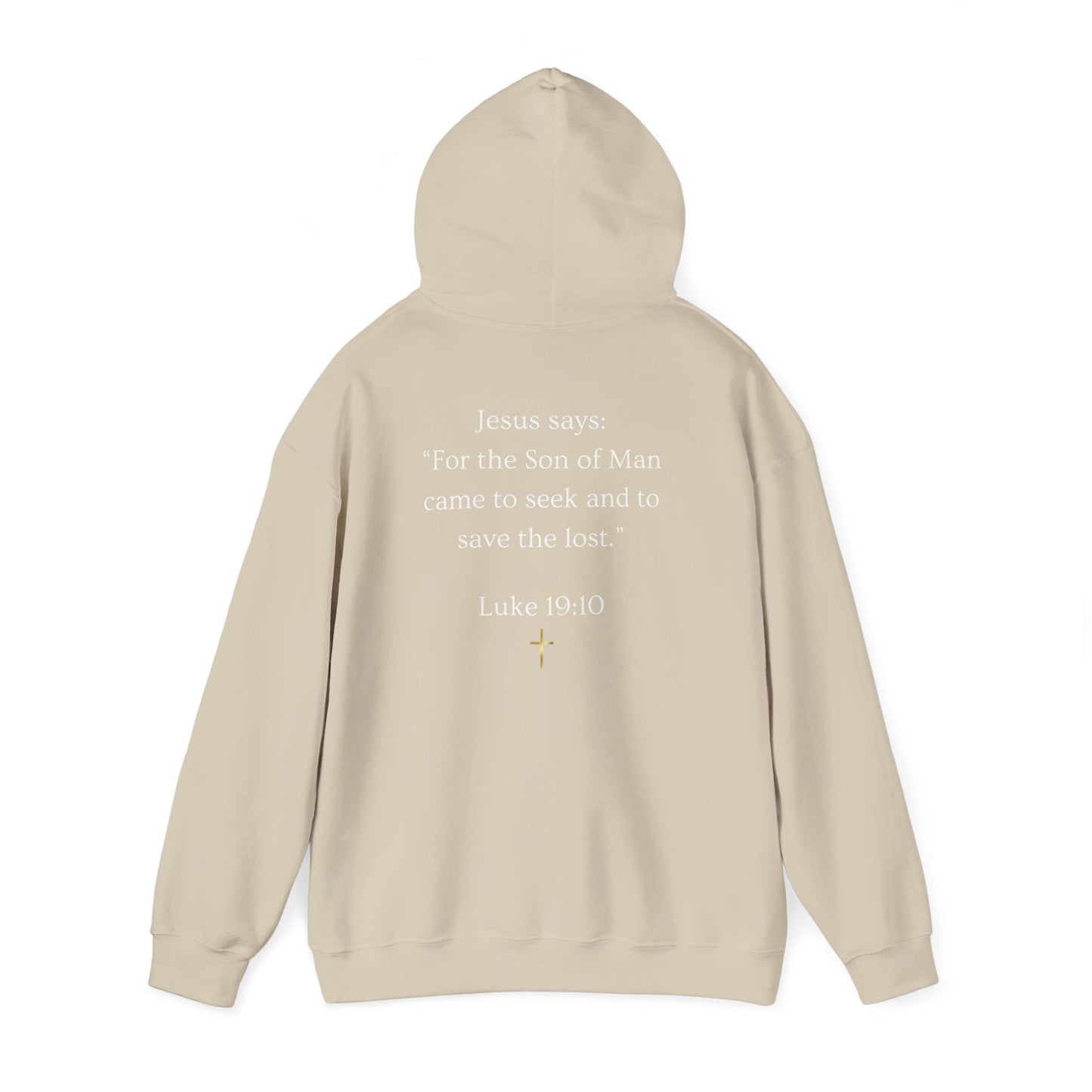 Found. Christian Hoodie — "For the Son of Man...to save the lost" Luke 19:10 Faith Pullover