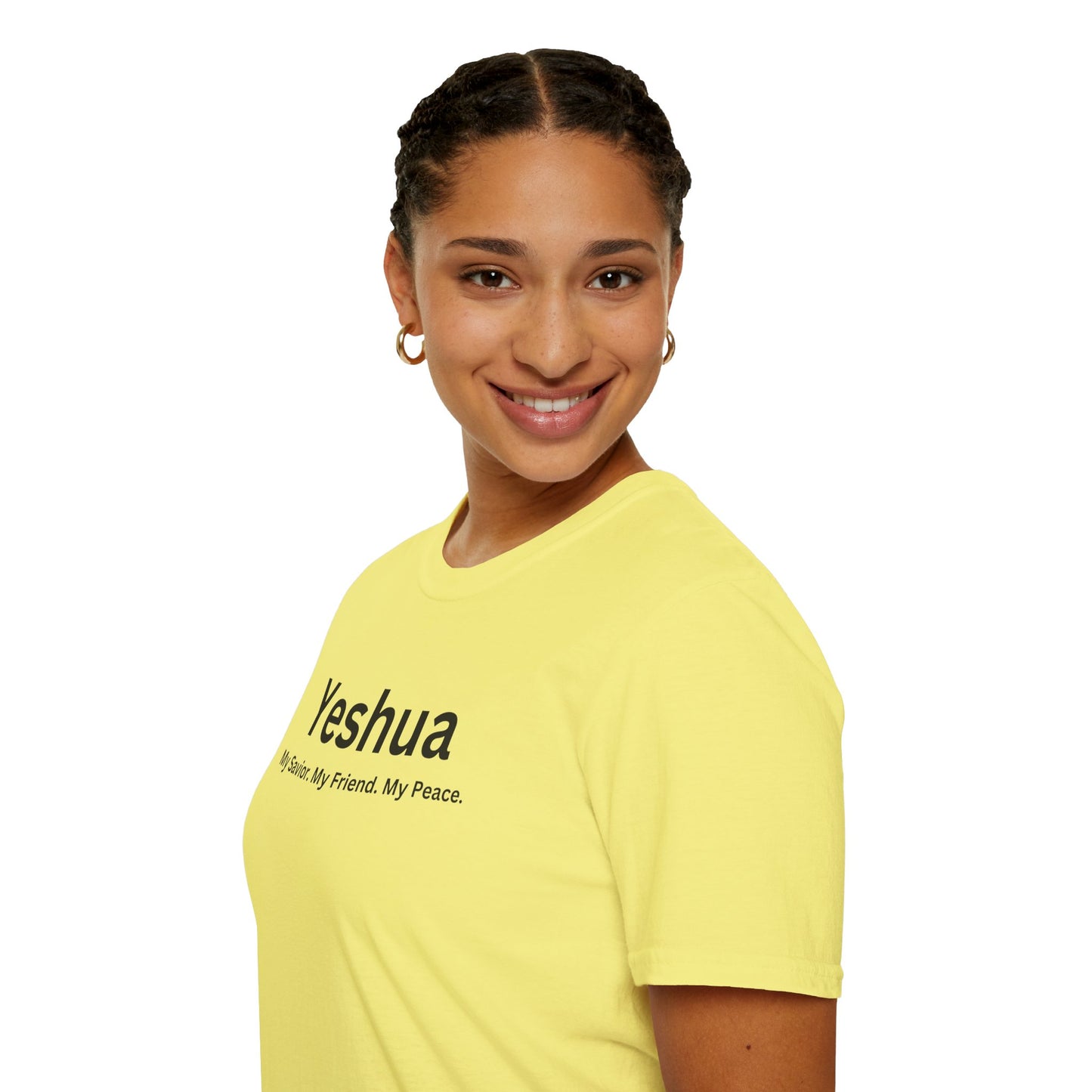 'Yeshua: My Savior. My Friend. My Peace.  Inspirational Unisex Softstyle T-Shirt