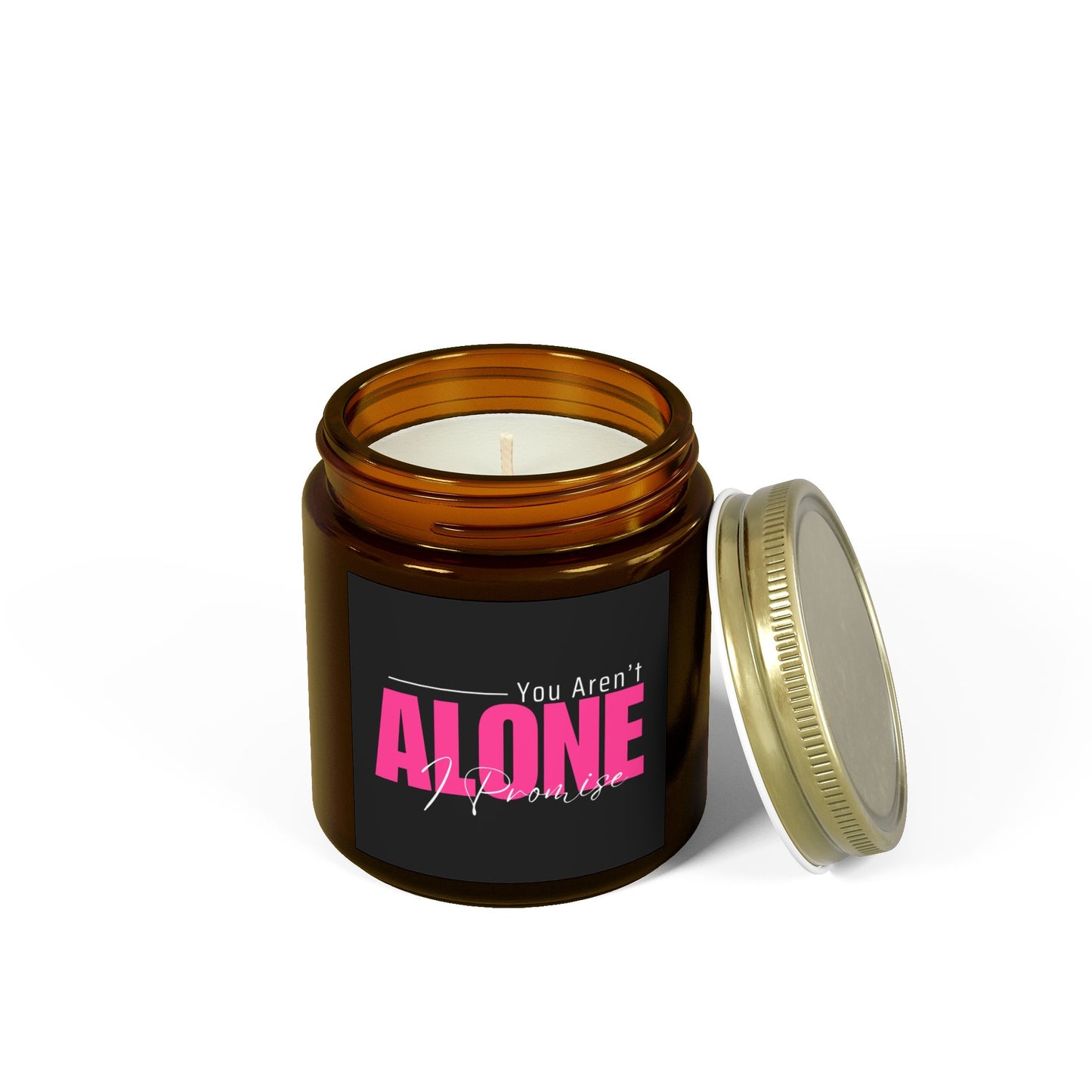 You Aren't Alone I Promise Scented Candles, Coconut Apricot Wax (4oz, 9oz)