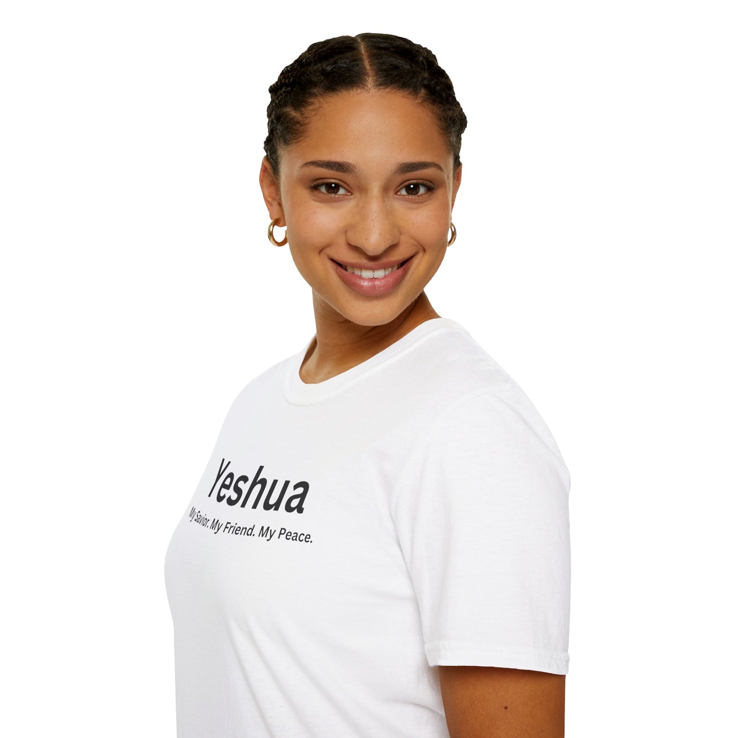 'Yeshua: My Savior. My Friend. My Peace.  Inspirational Unisex Softstyle T-Shirt