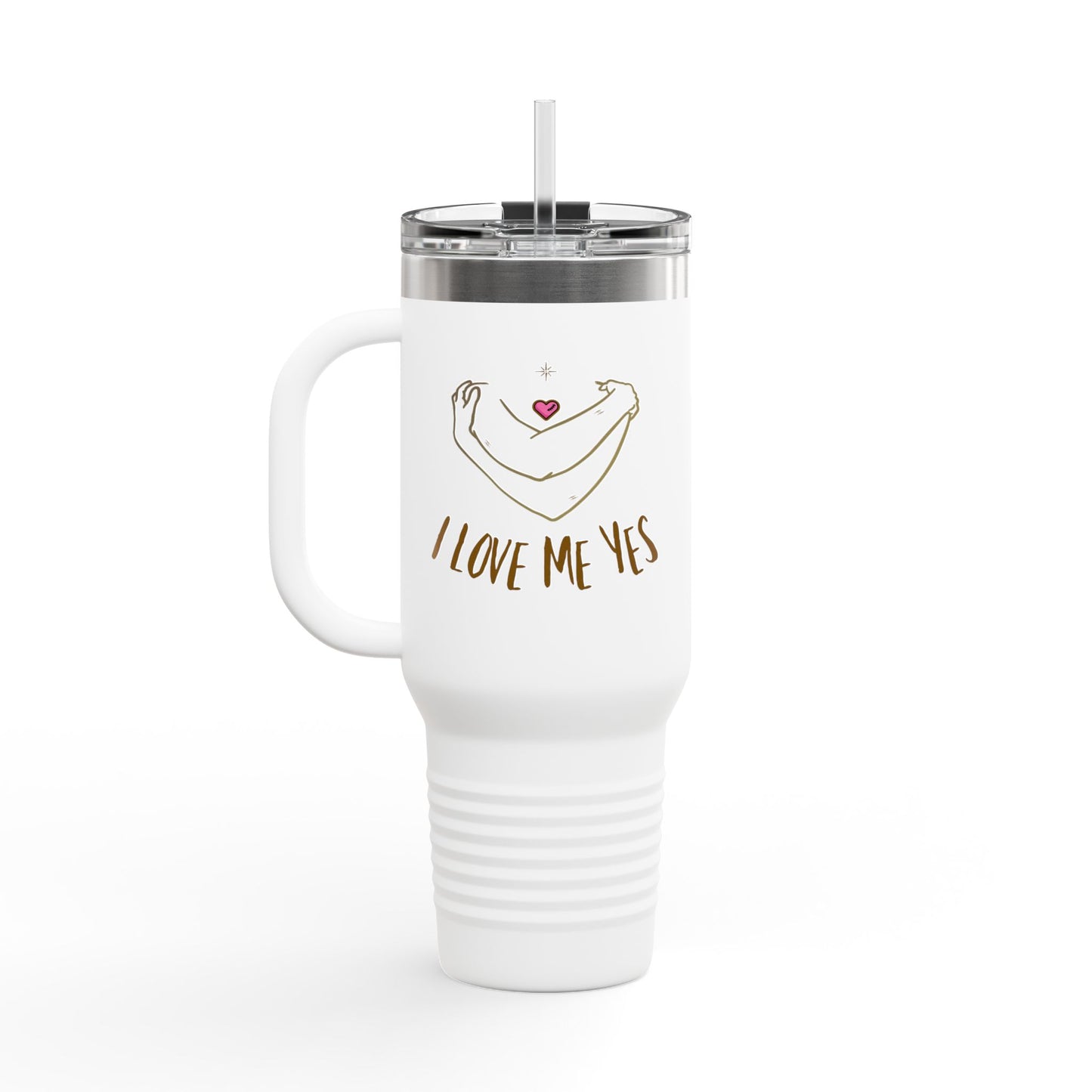 I Love Me Yes Insulated Travel Mug, 40oz