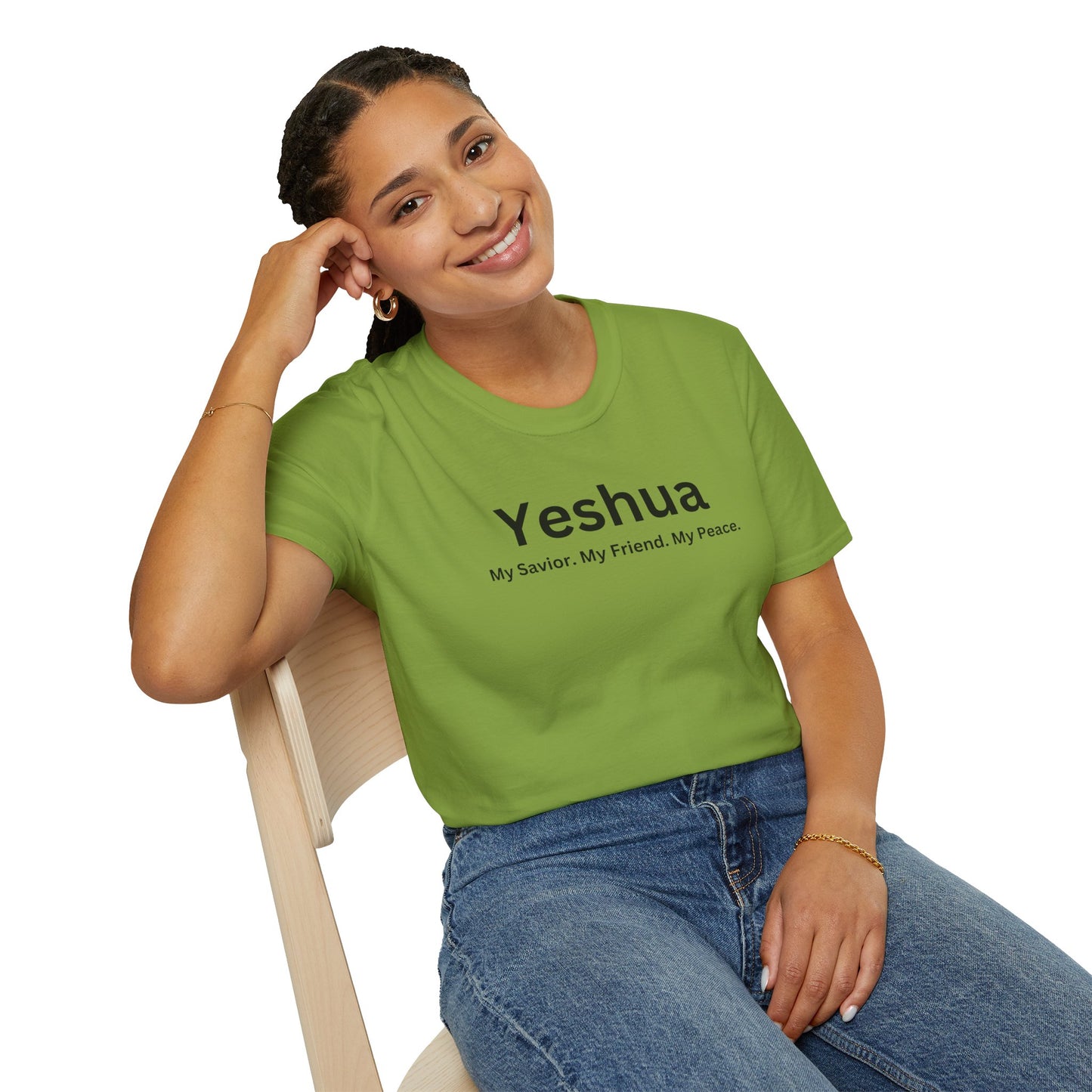 'Yeshua: My Savior. My Friend. My Peace.  Inspirational Unisex Softstyle T-Shirt