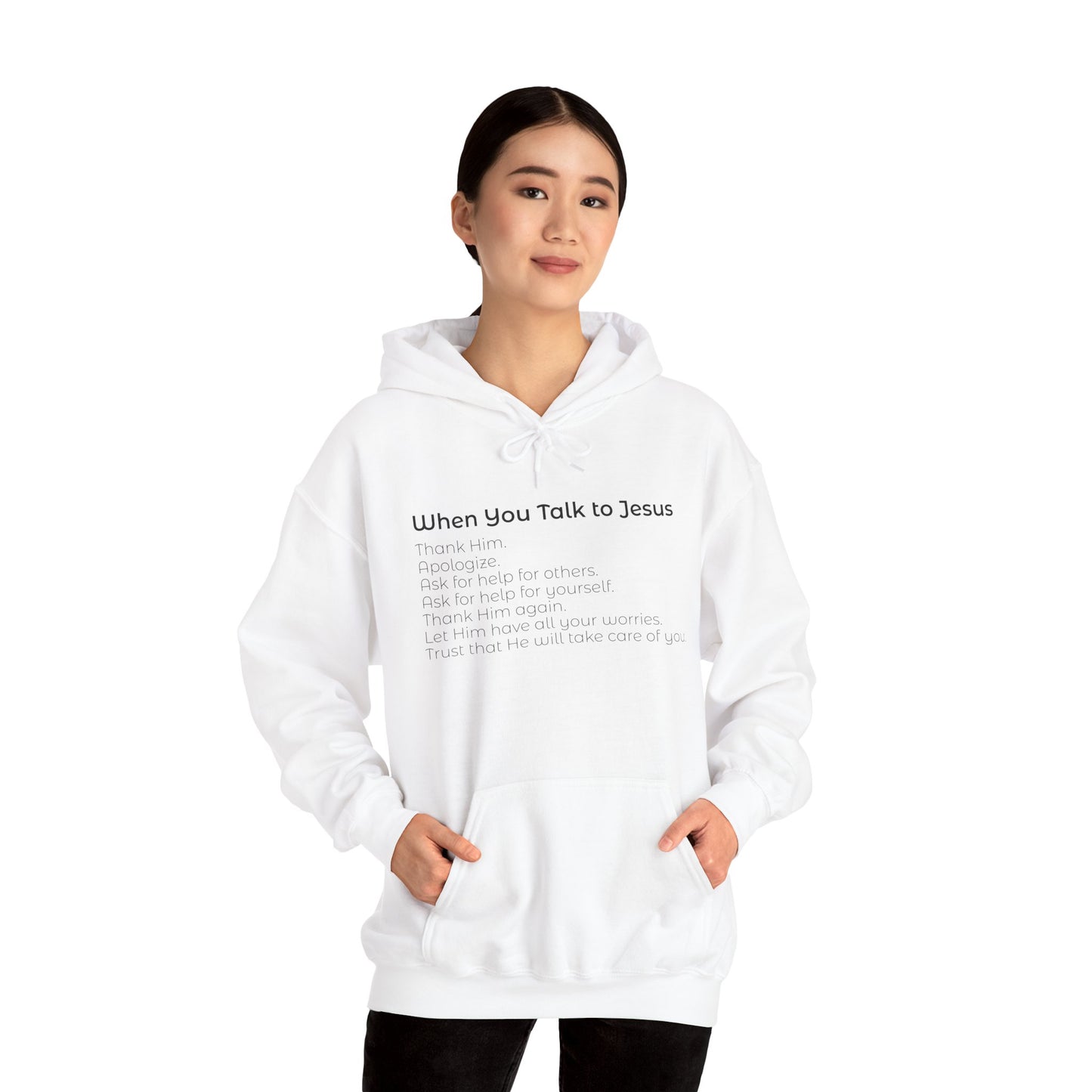 When You Talk To Jesus Unisex Heavy Blend™ Hooded Sweatshirt