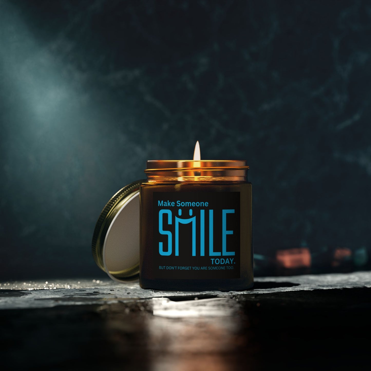 Make Someone Smile Today But Don’t Forget You Are Someone Too Scented Candles, Coconut Apricot Wax (4oz, 9oz)