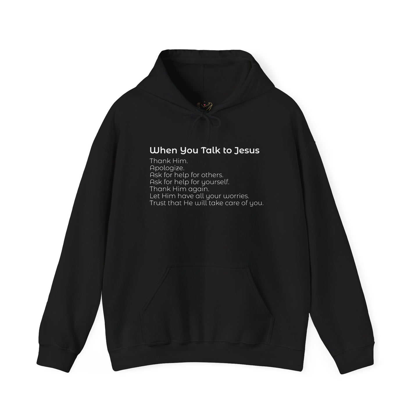 When You Talk To Jesus Unisex Heavy Blend™ Hooded Sweatshirt