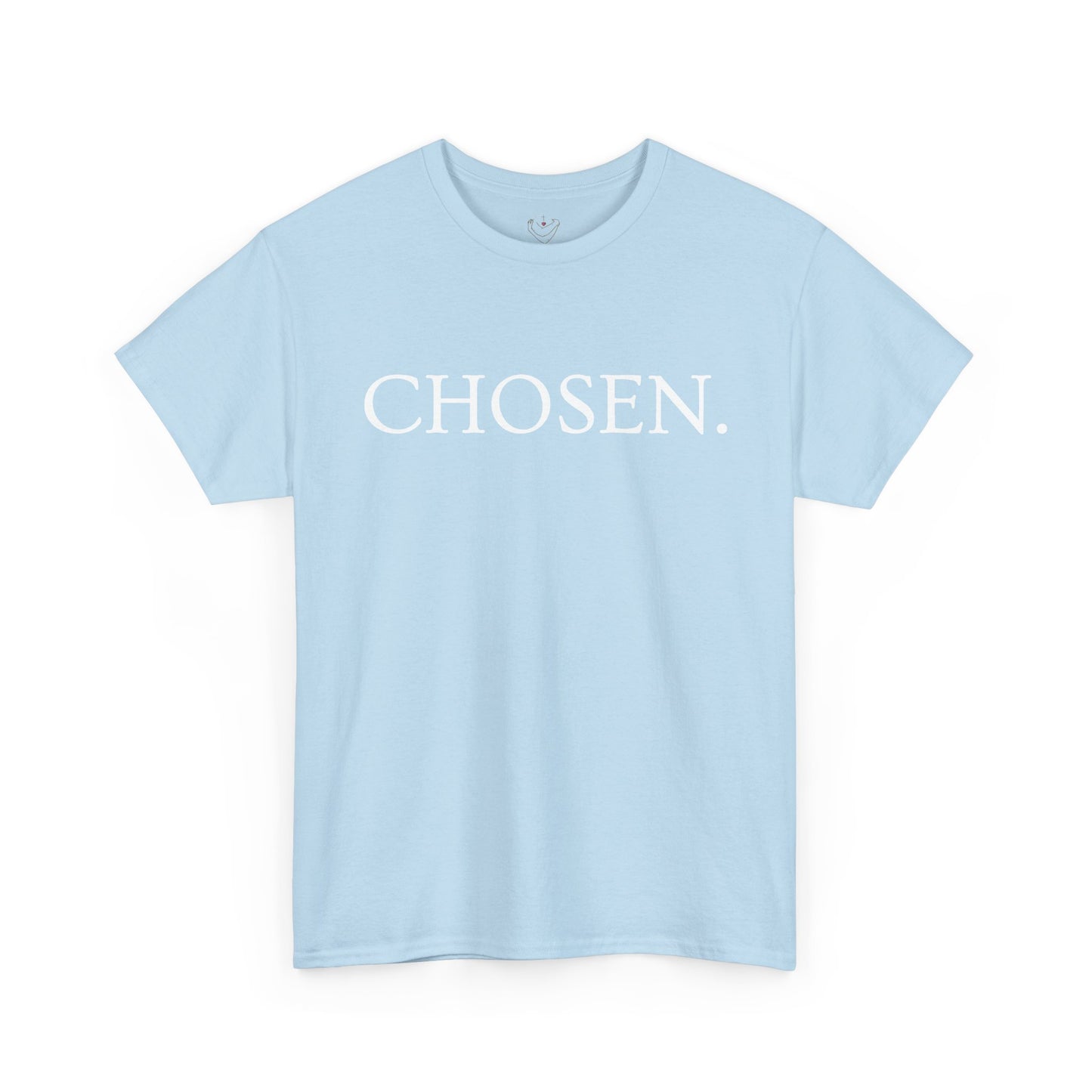 Chosen Christian T-Shirt — "CHOSEN." Front with 1 Peter 2:9 Back