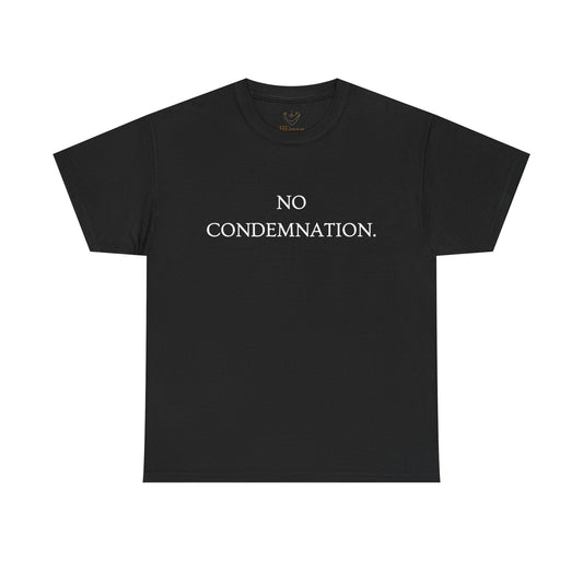 Christian Tee — "No Condemnation" Romans 8:1 Bible Verse Shirt