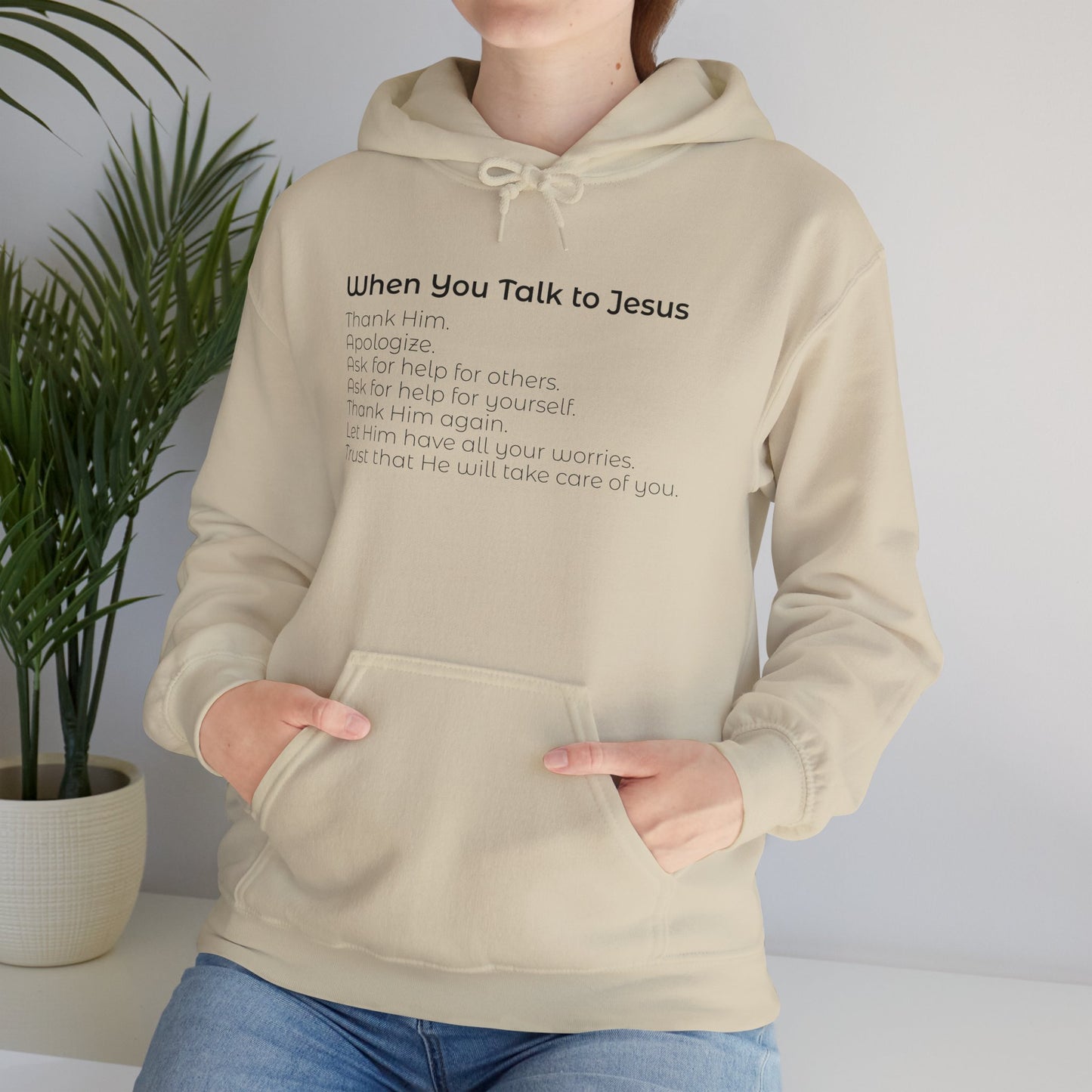 When You Talk To Jesus Unisex Heavy Blend™ Hooded Sweatshirt