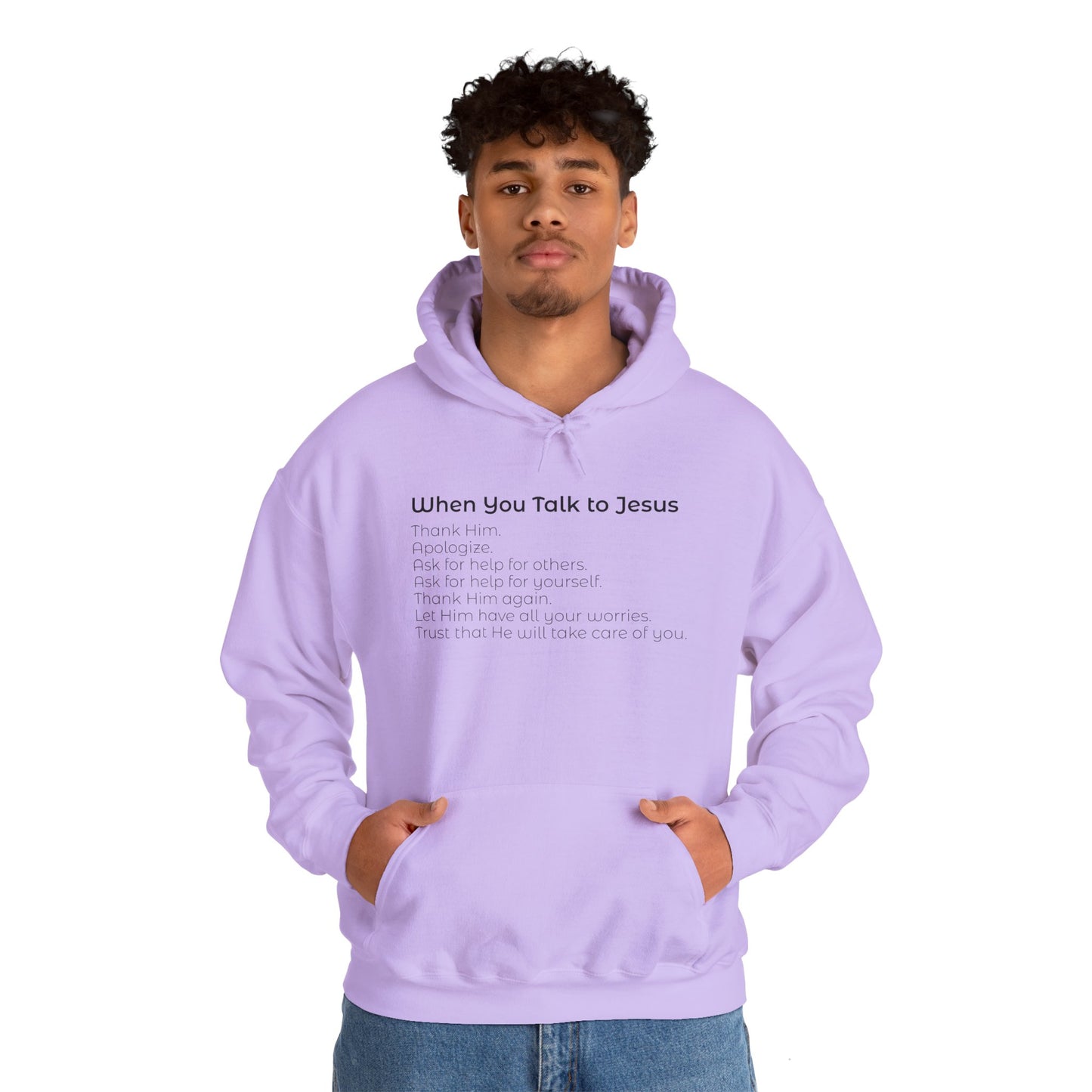 When You Talk To Jesus Unisex Heavy Blend™ Hooded Sweatshirt