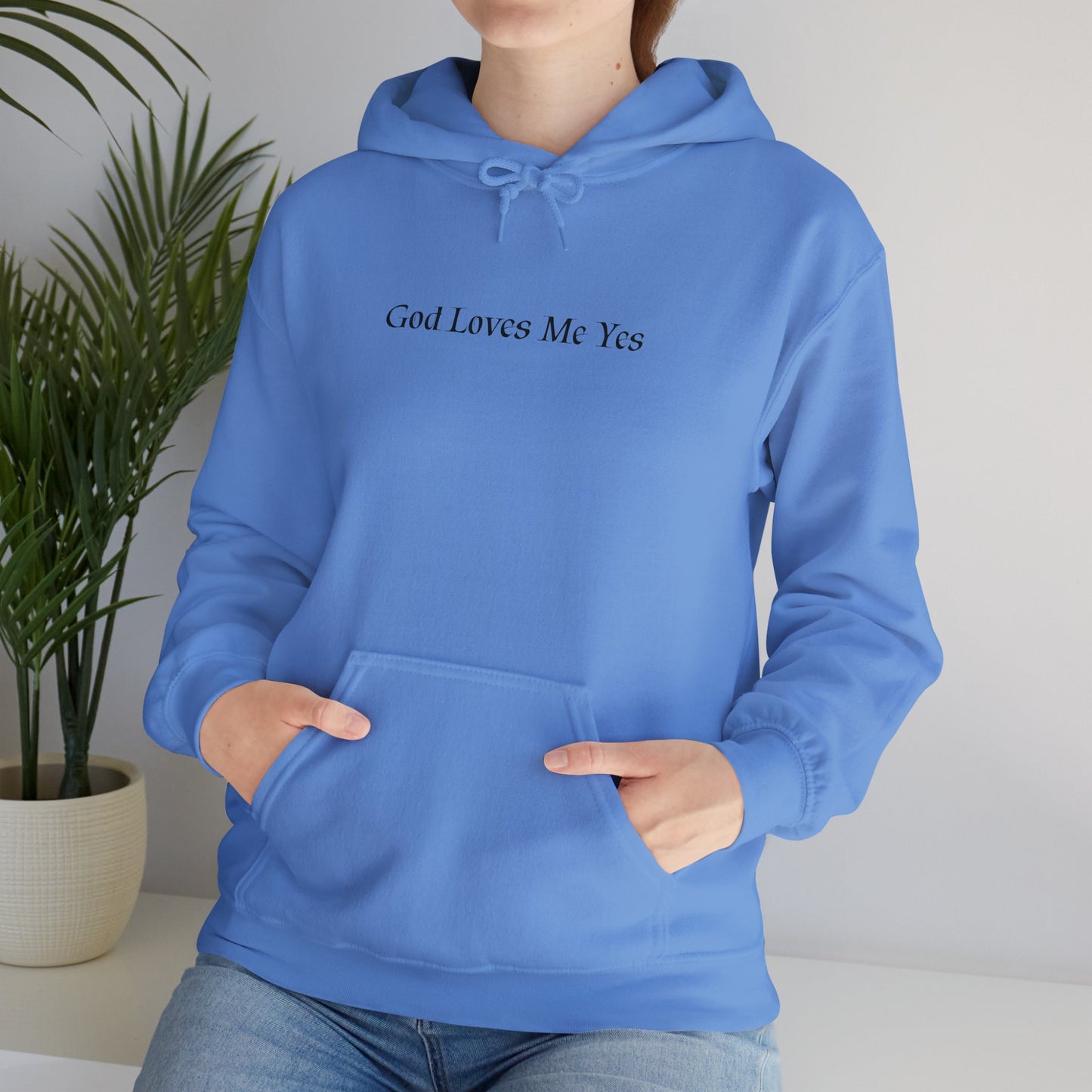 God Loves Me Yes Unisex Heavy Blend™ Hooded Sweatshirt