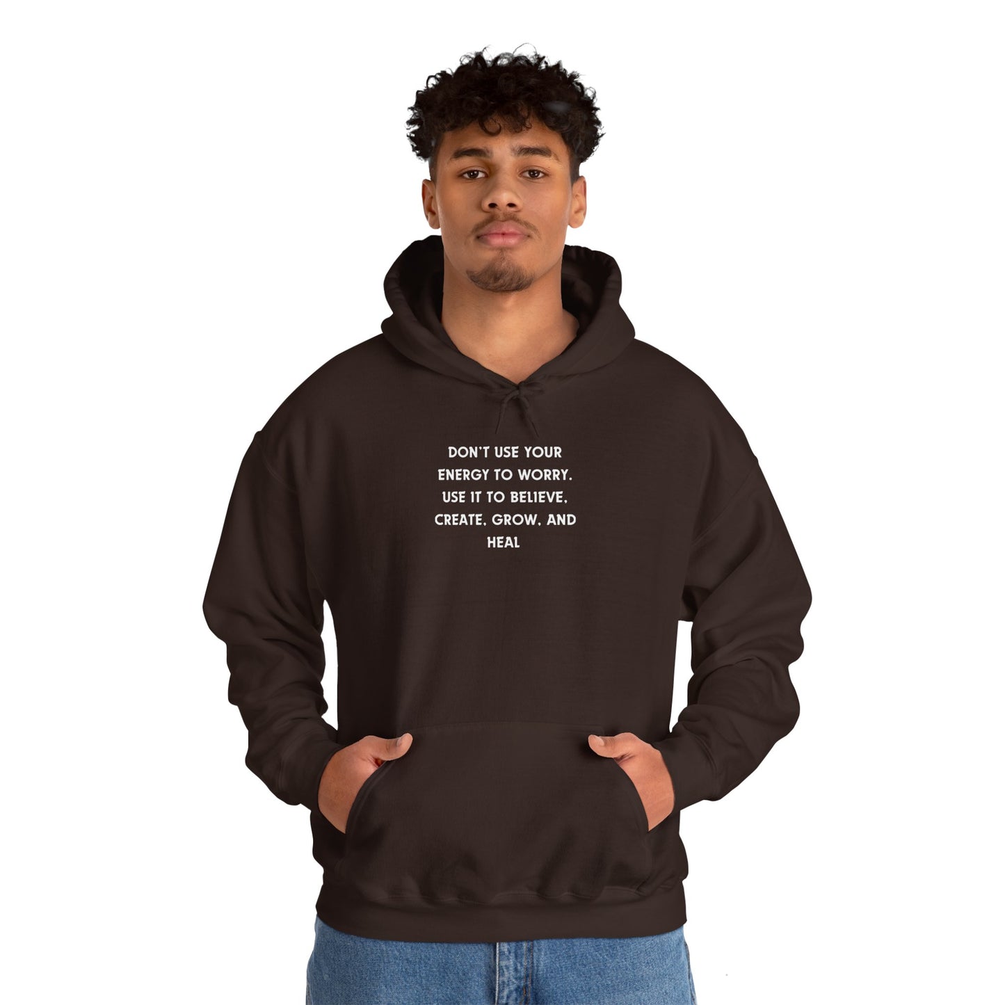 Don't Use Your Energy to Worry Unisex Heavy Blend™ Hooded Sweatshirt