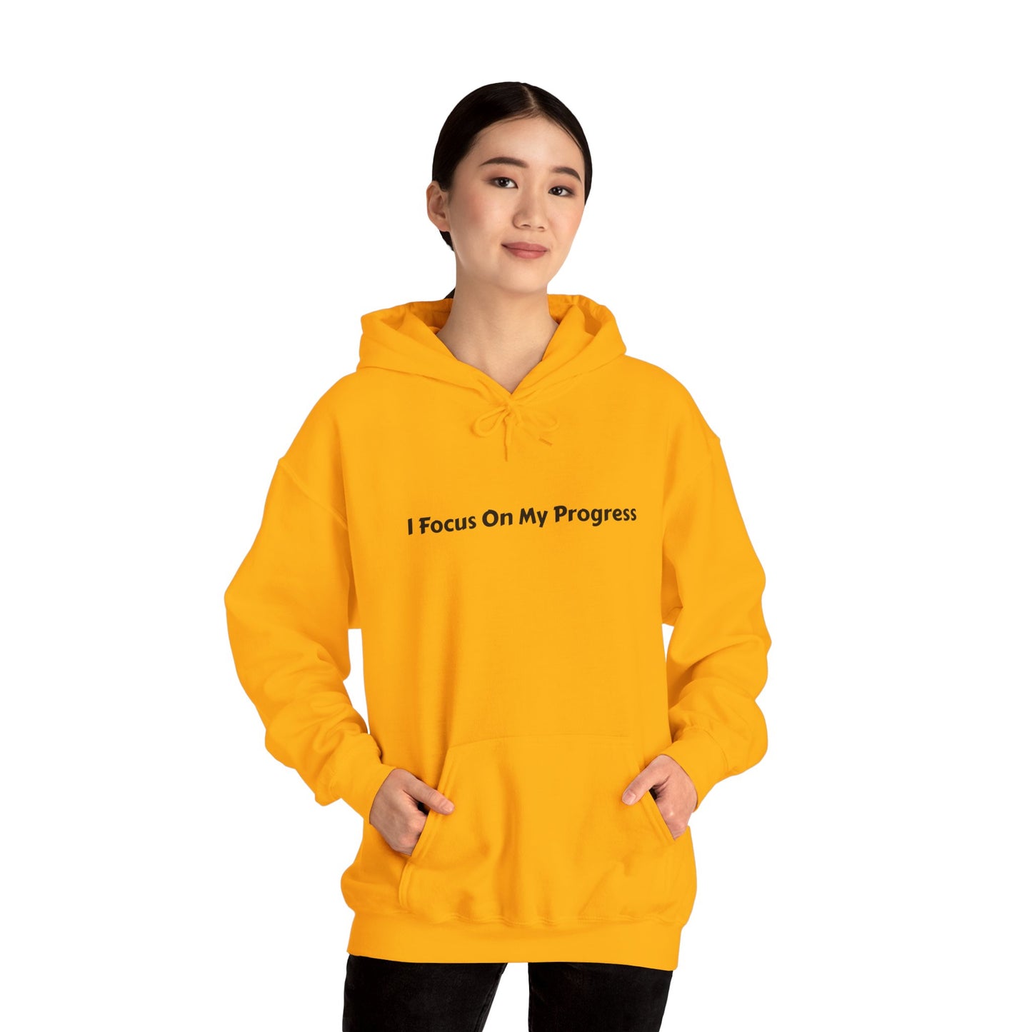 I Focus On My Progress Unisex Heavy Blend™ Hooded Sweatshirt