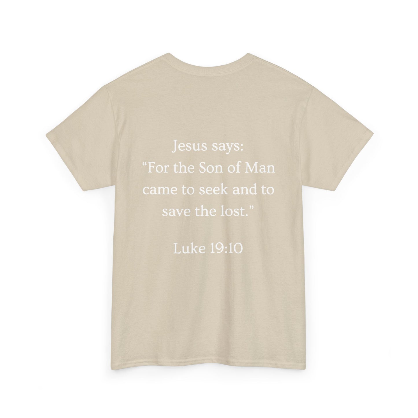 FOUND. Christian T-Shirt — Luke 19:10 Scripture Tee