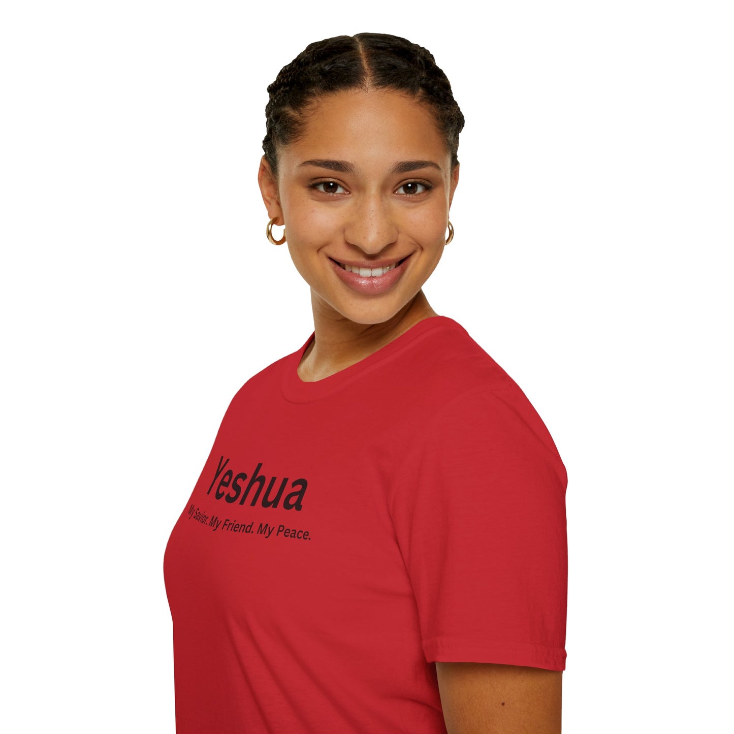 'Yeshua: My Savior. My Friend. My Peace.  Inspirational Unisex Softstyle T-Shirt