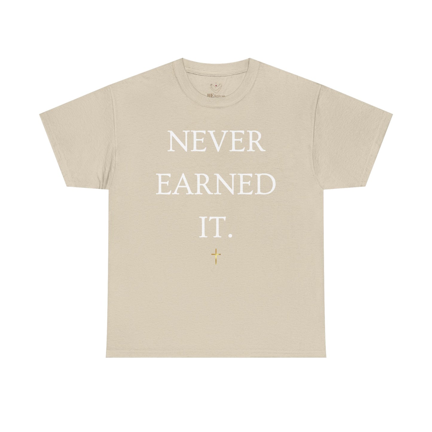 Never Earned It T‑Shirt — Christian Faith Tee with Ephesians 2:8‑9 Verse