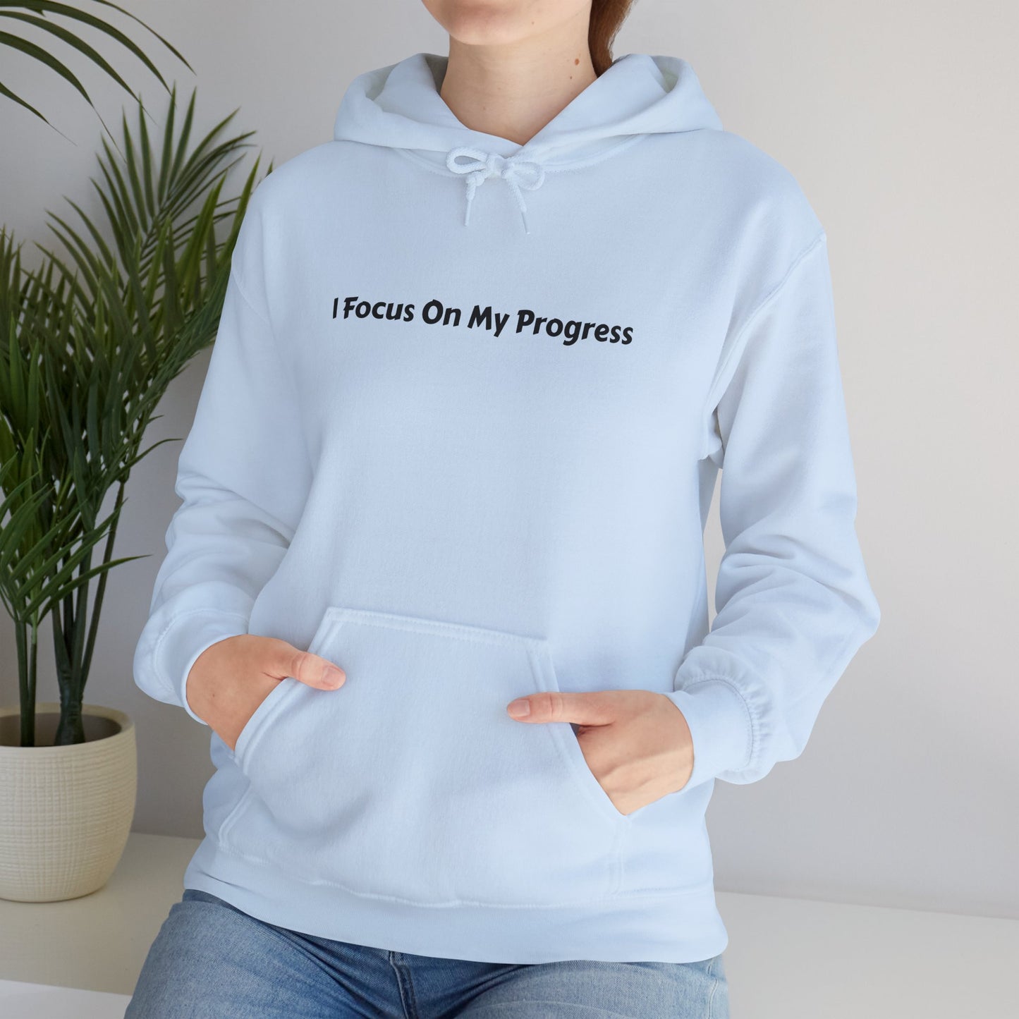 I Focus On My Progress Unisex Heavy Blend™ Hooded Sweatshirt