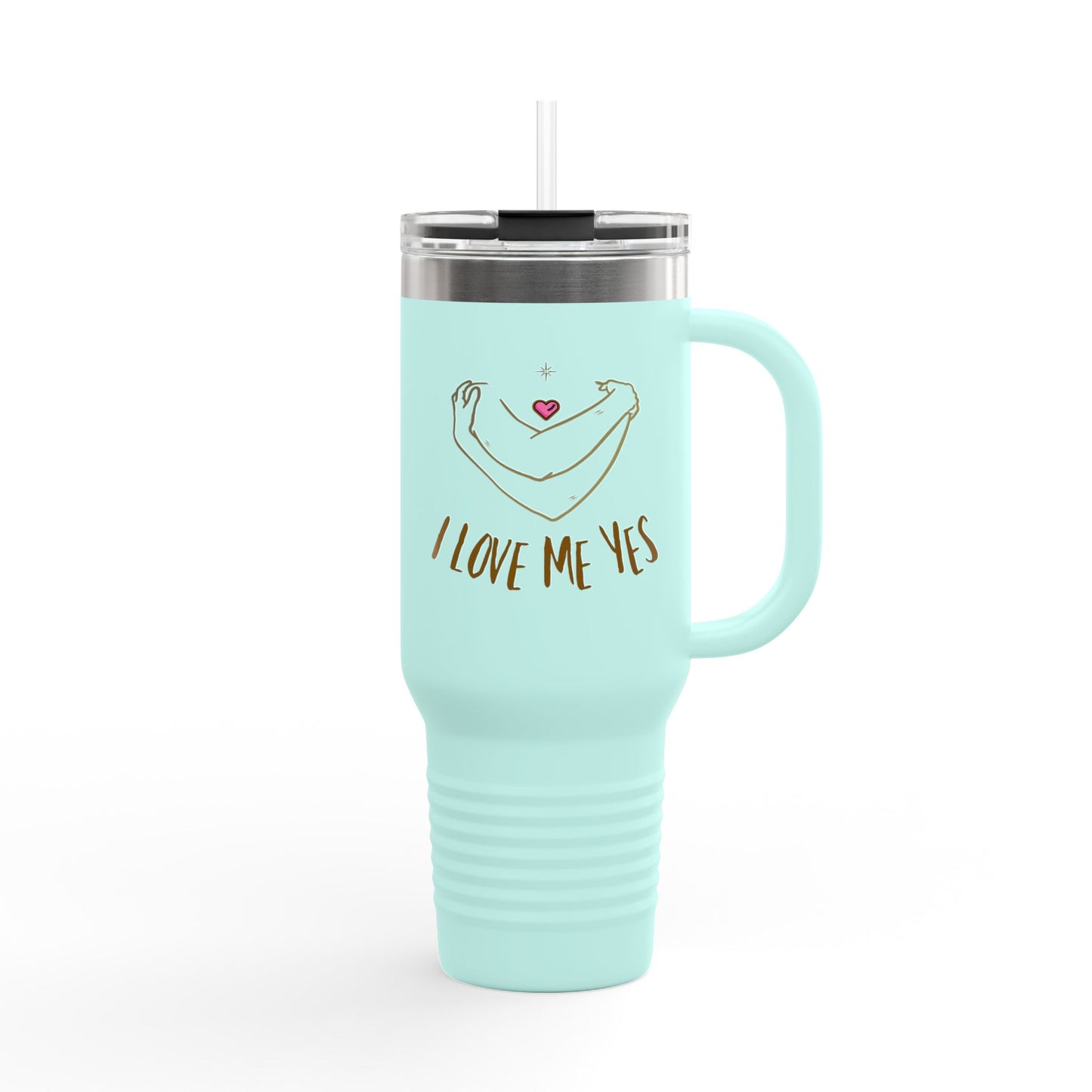 I Love Me Yes Insulated Travel Mug, 40oz