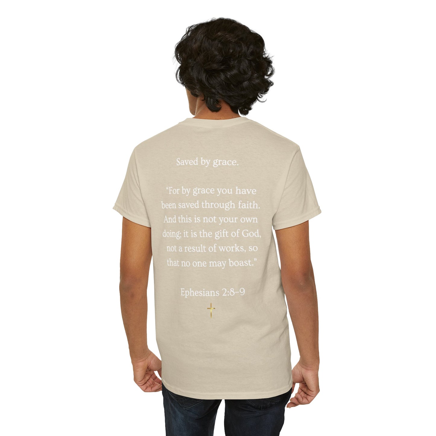 Never Earned It T‑Shirt — Christian Faith Tee with Ephesians 2:8‑9 Verse