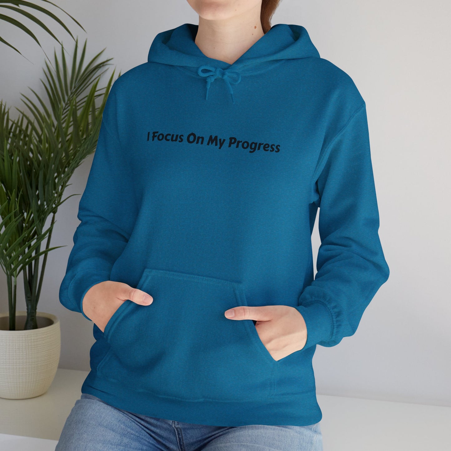 I Focus On My Progress Unisex Heavy Blend™ Hooded Sweatshirt