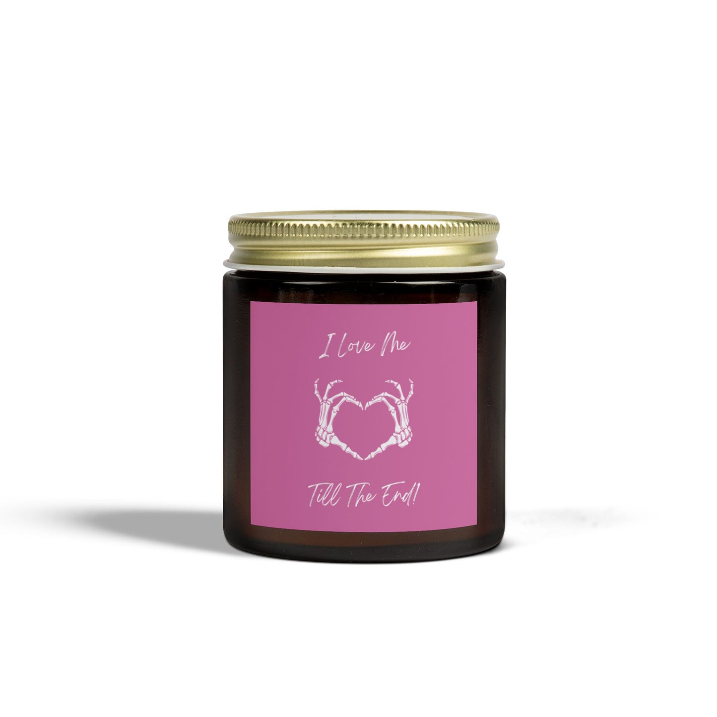 I Love Me Till The End Pink Scented Candles, Coconut Apricot Wax (4oz, 9oz)