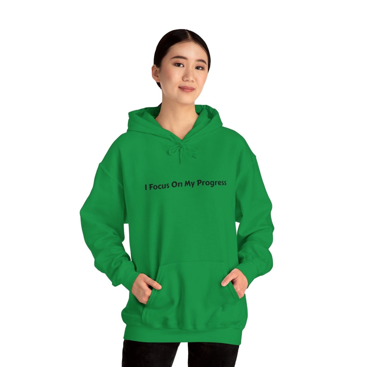 I Focus On My Progress Unisex Heavy Blend™ Hooded Sweatshirt