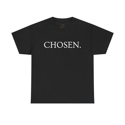 Chosen Christian T-Shirt — "CHOSEN." Front with 1 Peter 2:9 Back