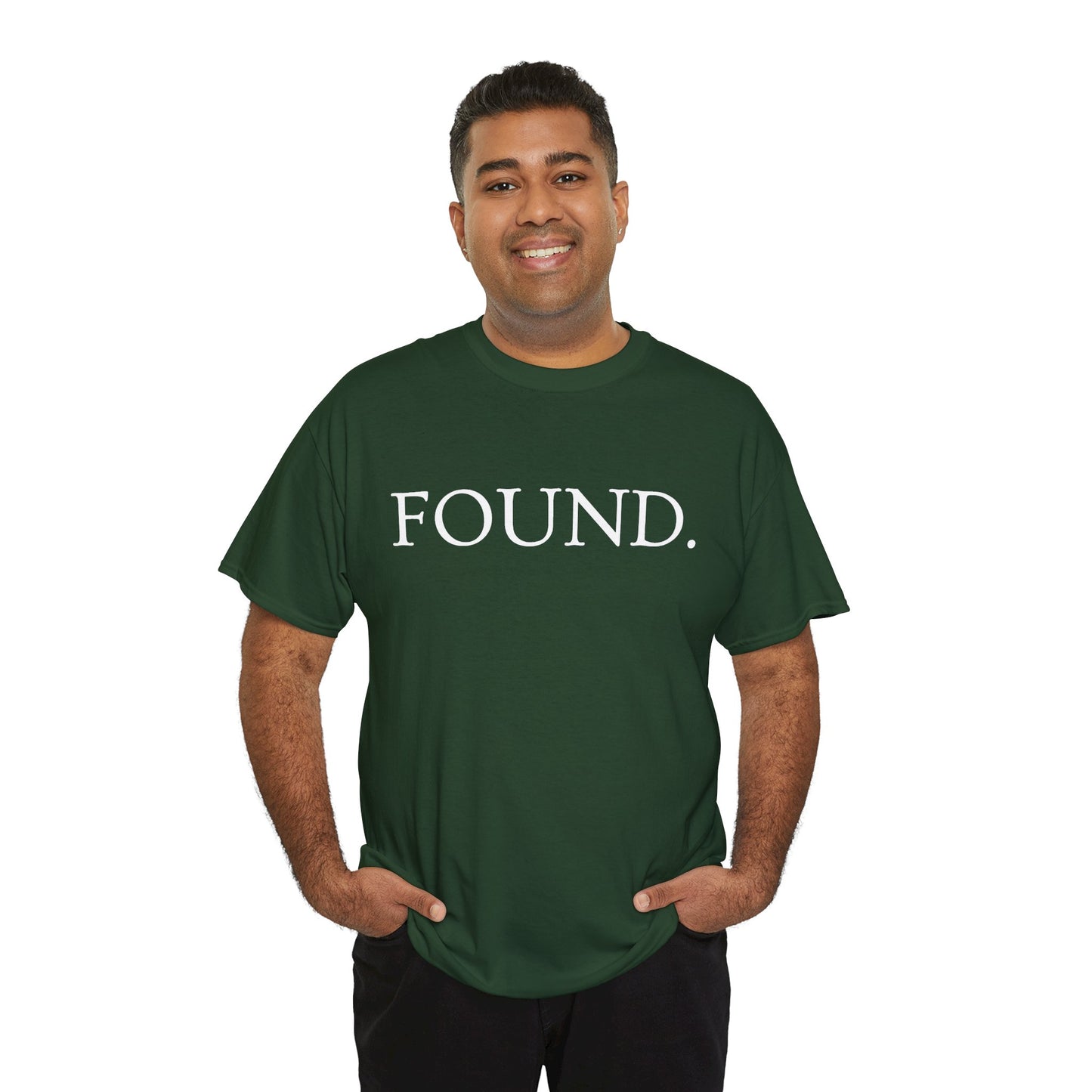 FOUND. Christian T-Shirt — Luke 19:10 Scripture Tee