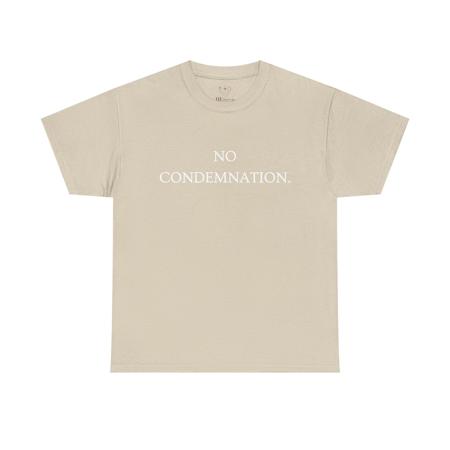 Christian Tee — "No Condemnation" Romans 8:1 Bible Verse Shirt
