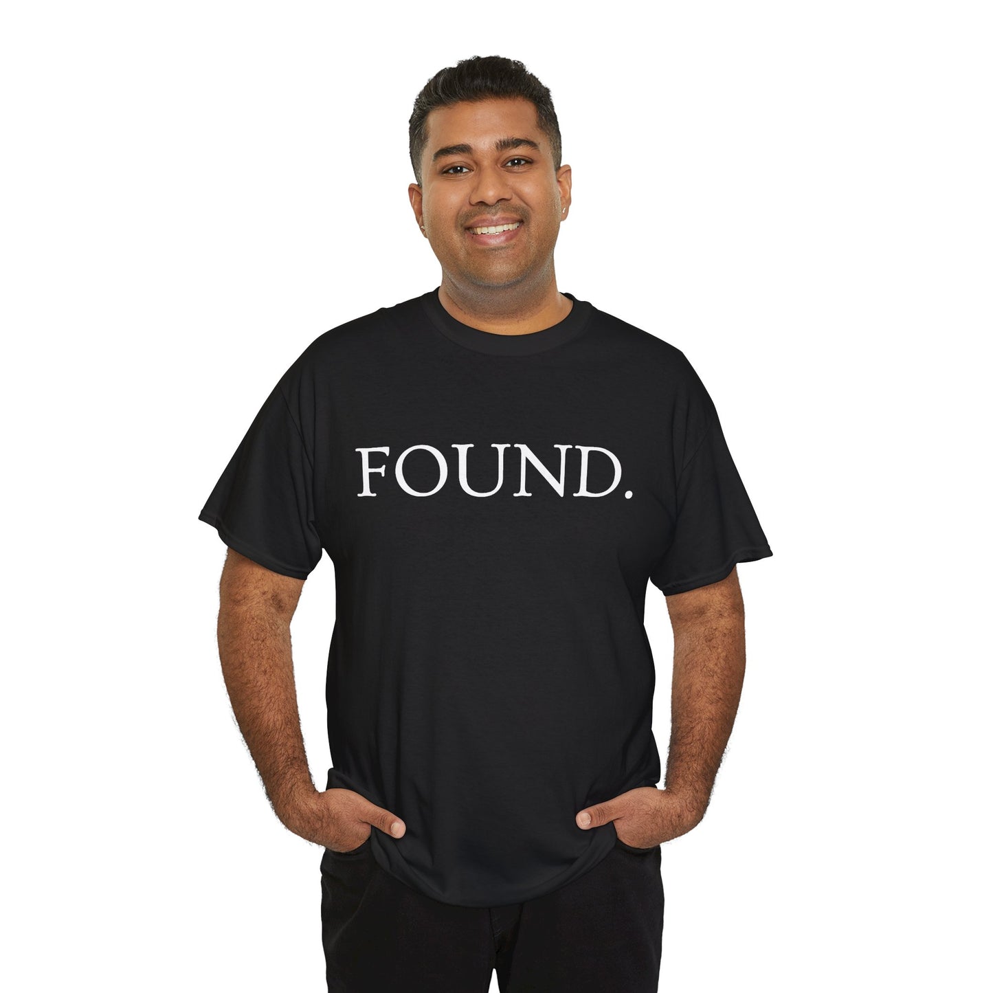 FOUND. Christian T-Shirt — Luke 19:10 Scripture Tee
