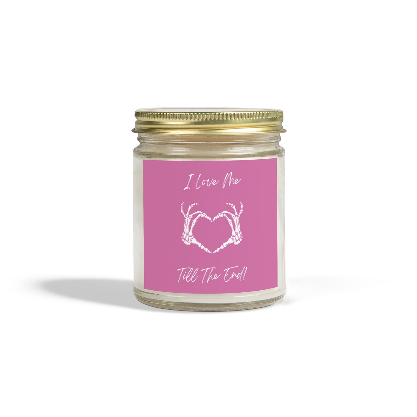 I Love Me Till The End Pink Scented Candles, Coconut Apricot Wax (4oz, 9oz)