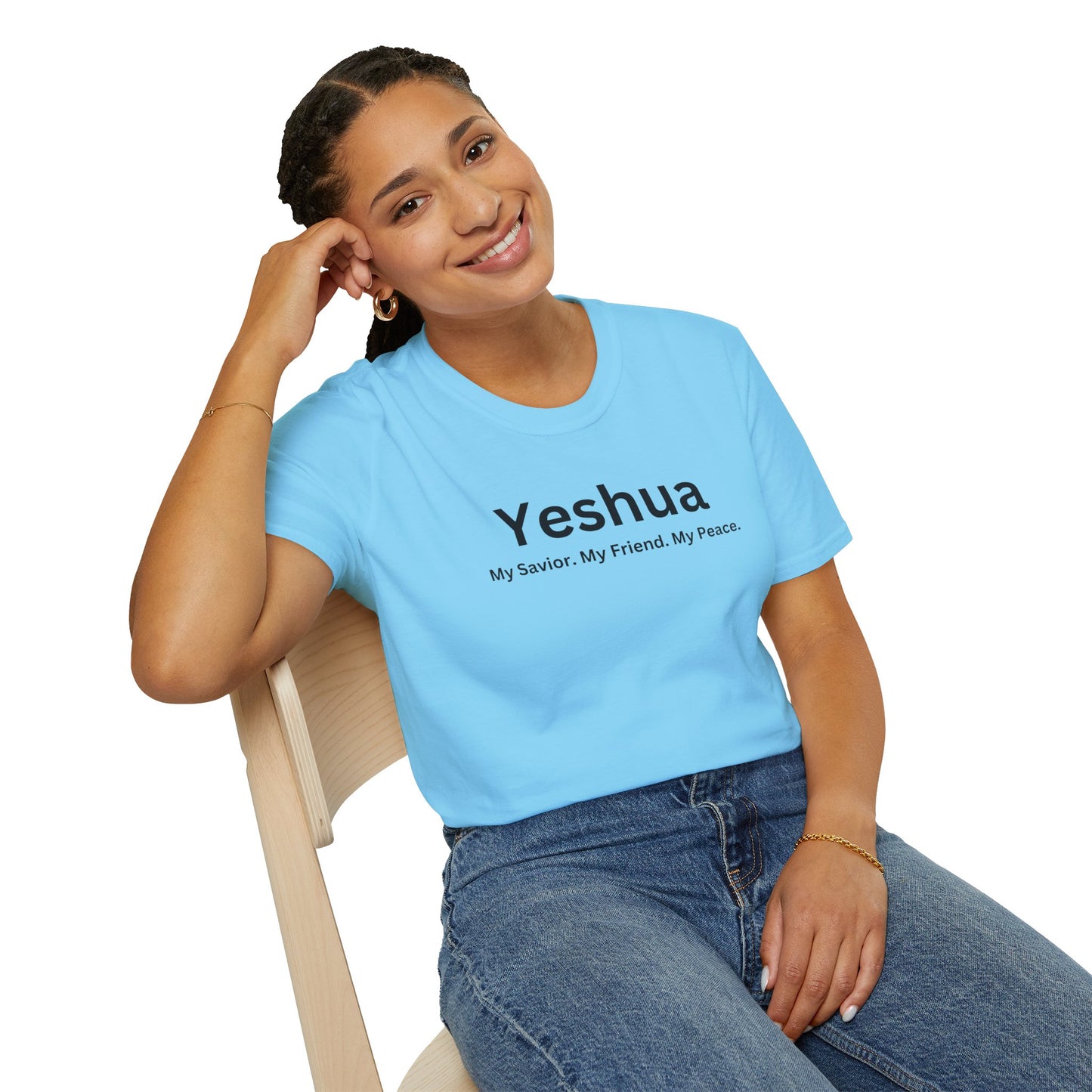 'Yeshua: My Savior. My Friend. My Peace.  Inspirational Unisex Softstyle T-Shirt