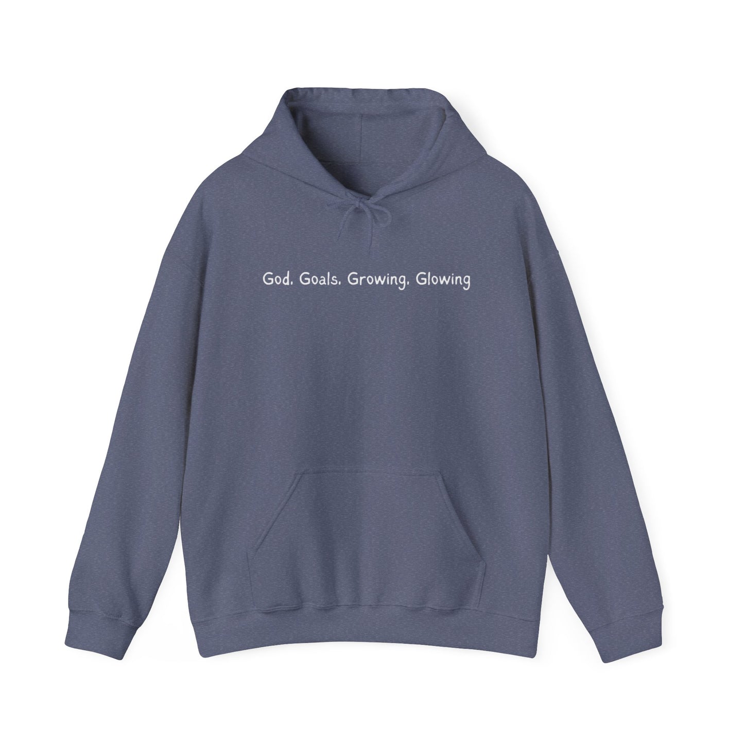 God, Goals, Growing, Glowing Unisex Heavy Blend™ Hooded Sweatshirt