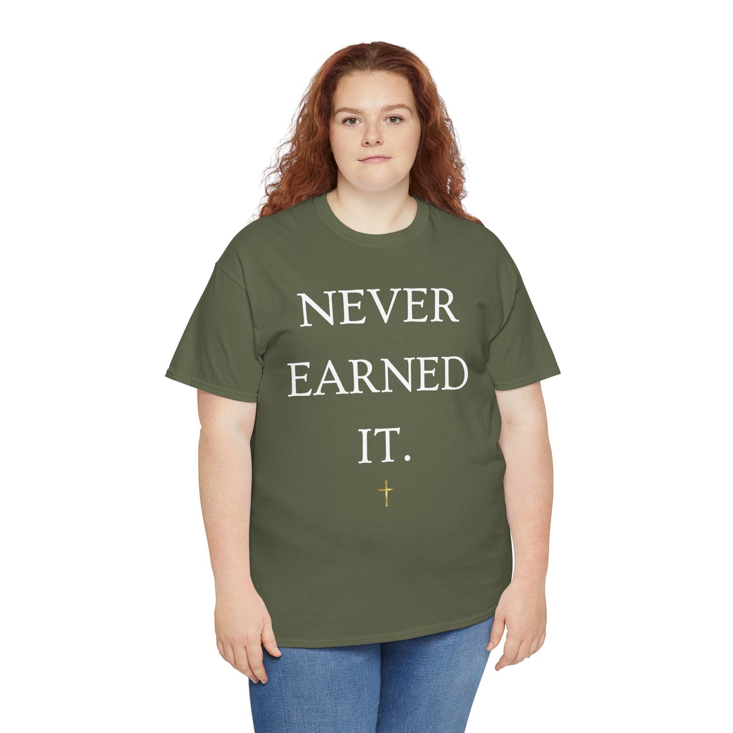 Never Earned It T‑Shirt — Christian Faith Tee with Ephesians 2:8‑9 Verse