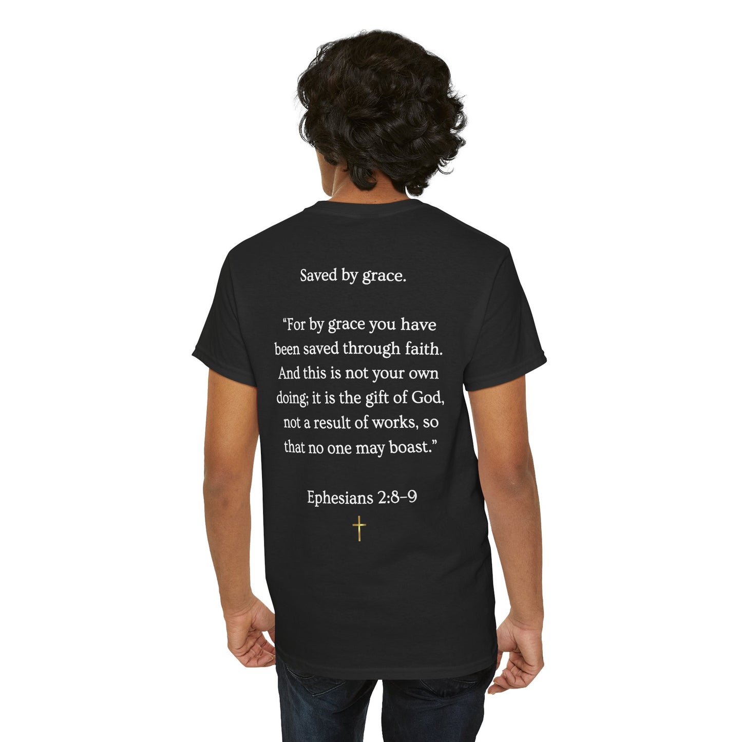 Never Earned It T‑Shirt — Christian Faith Tee with Ephesians 2:8‑9 Verse