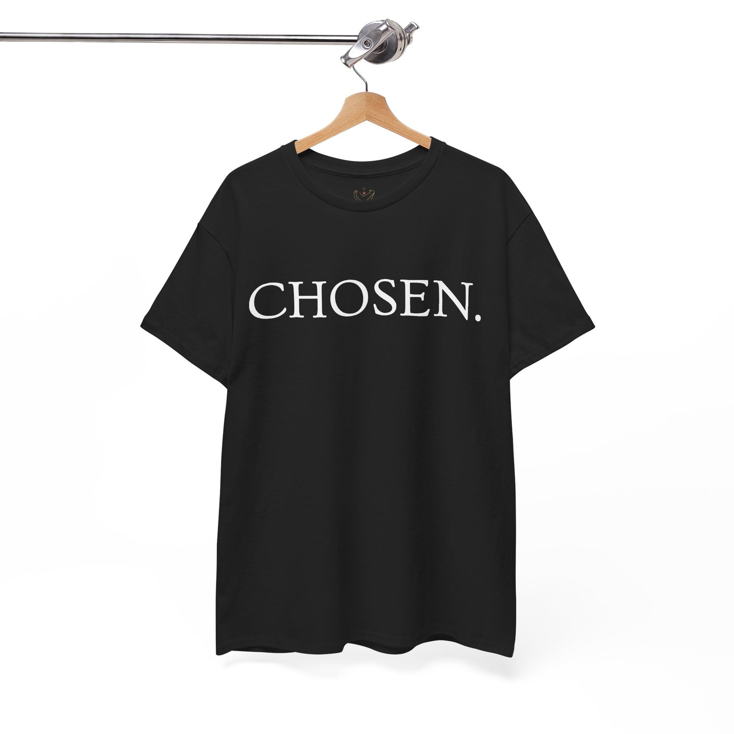 Chosen Christian T-Shirt — "CHOSEN." Front with 1 Peter 2:9 Back