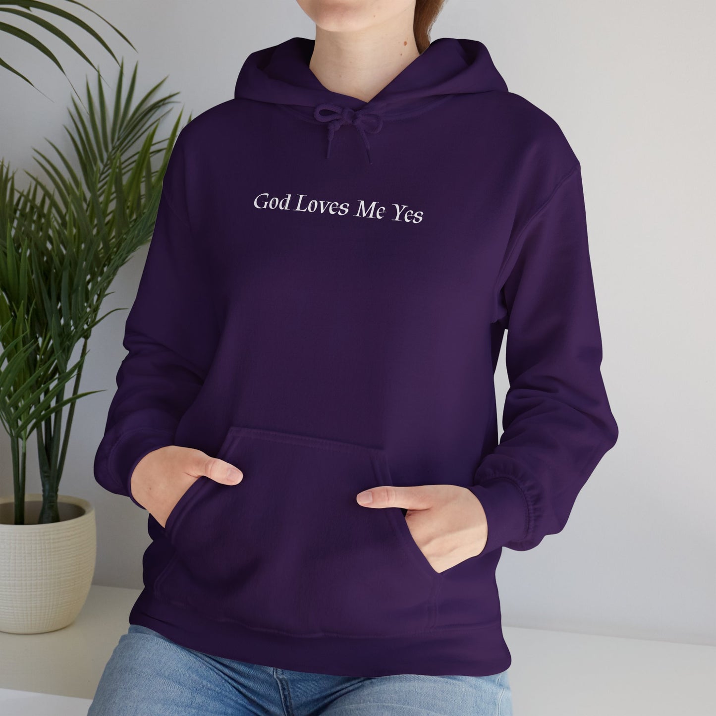 God Loves Me Yes Unisex Heavy Blend™ Hooded Sweatshirt