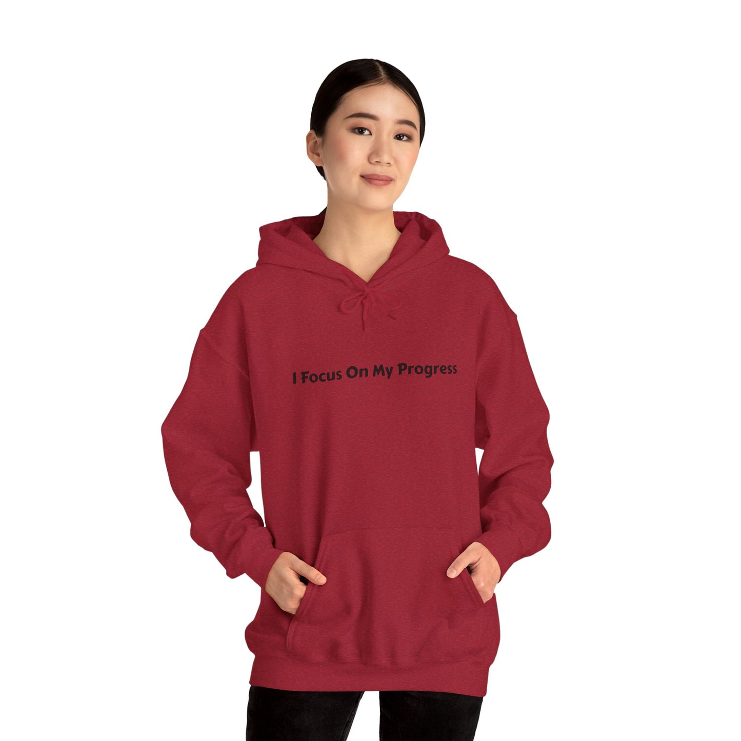 I Focus On My Progress Unisex Heavy Blend™ Hooded Sweatshirt